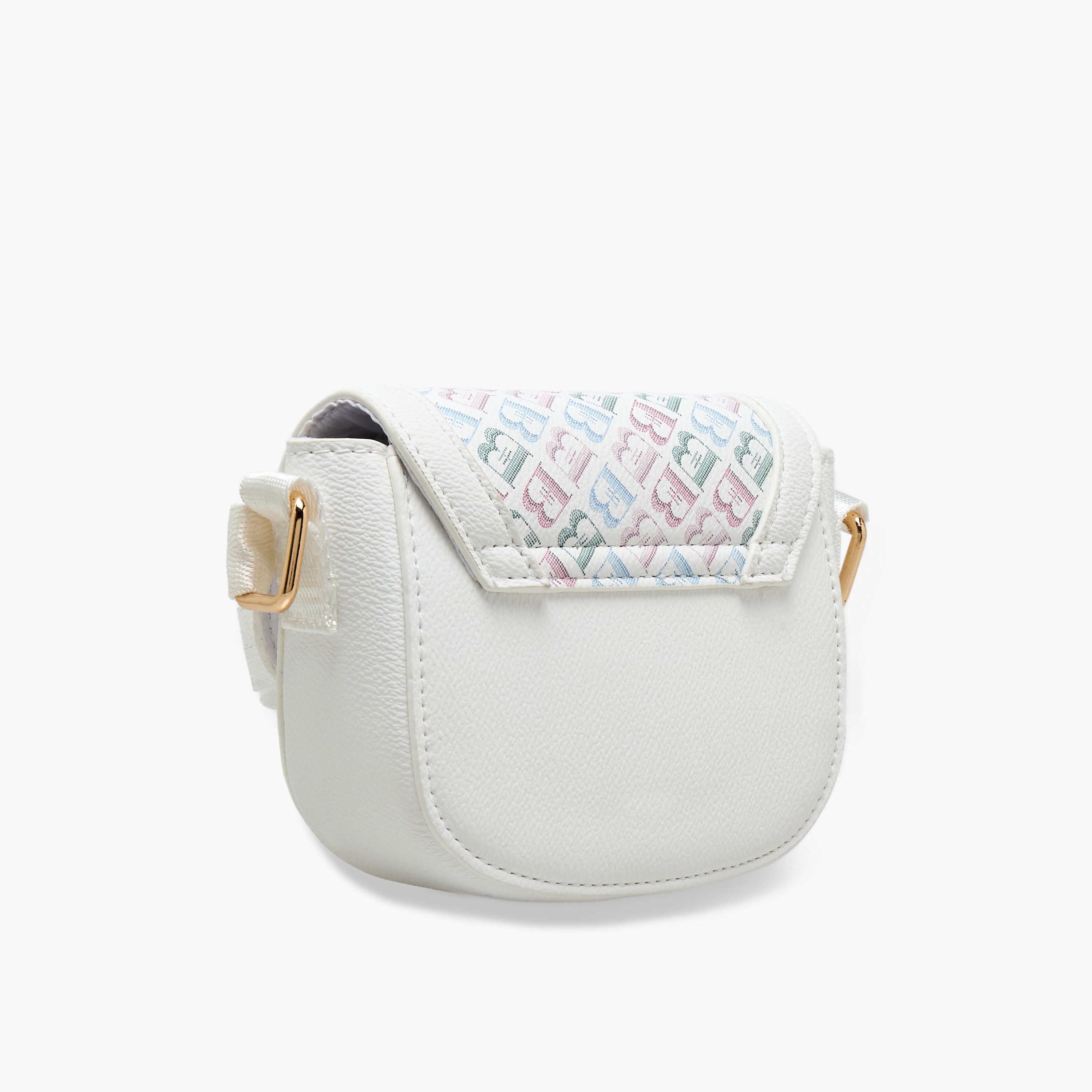شنطة كروس بودي بحزام قابل للتعديل وطبعات مونوجرام من فلورا بيلا-girls-accessories-bags-image-3