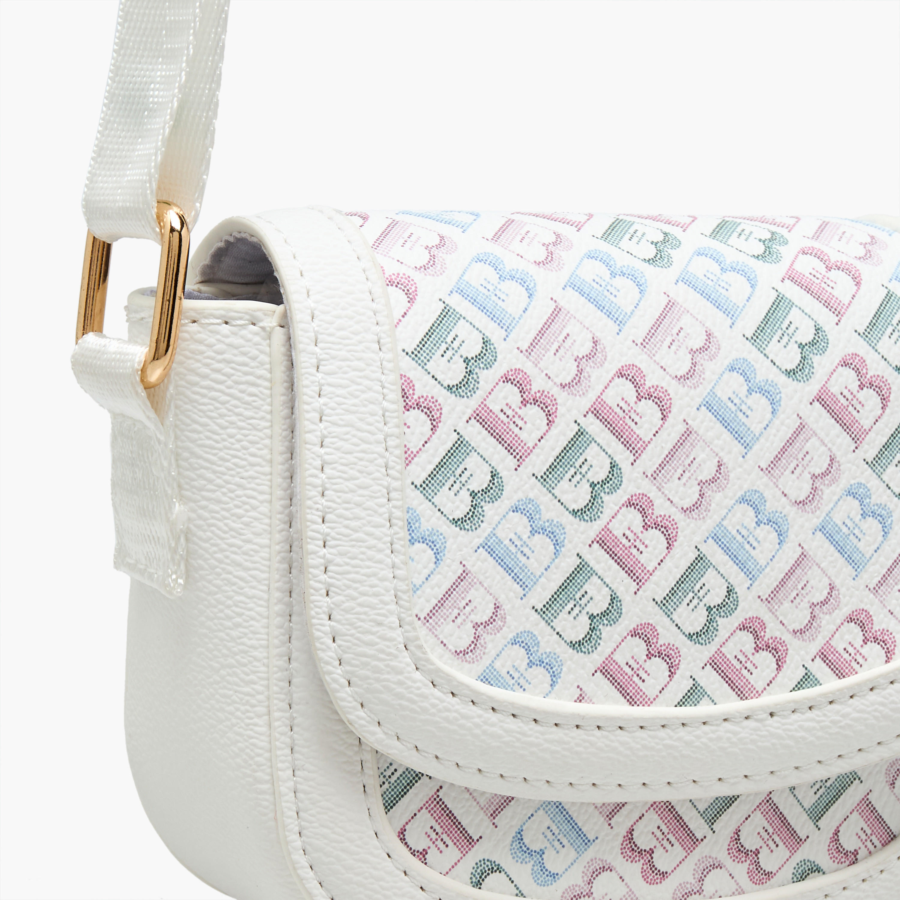 شنطة كروس بودي بحزام قابل للتعديل وطبعات مونوجرام من فلورا بيلا-girls-accessories-bags-image-4