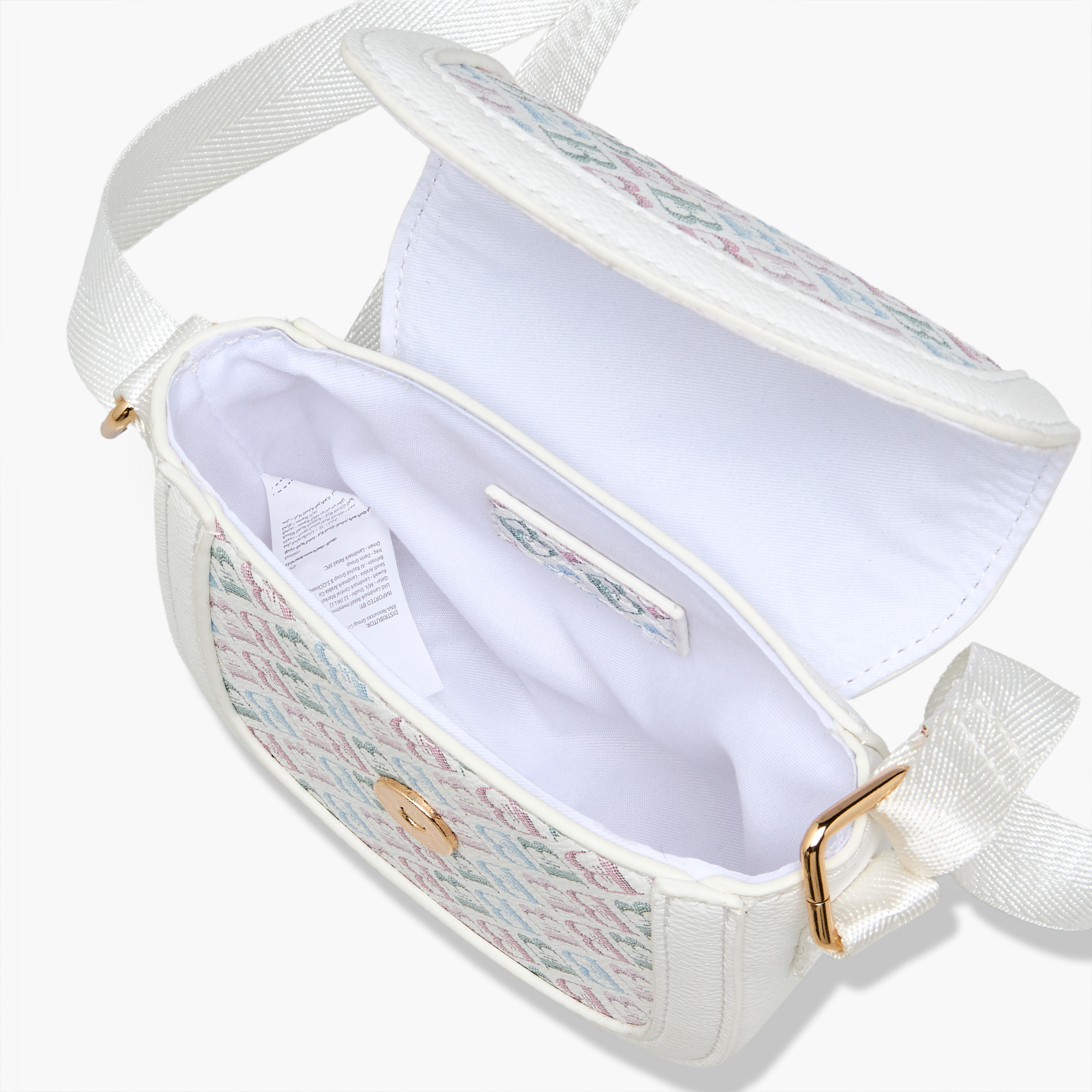 شنطة كروس بودي بحزام قابل للتعديل وطبعات مونوجرام من فلورا بيلا-girls-accessories-bags-image-7