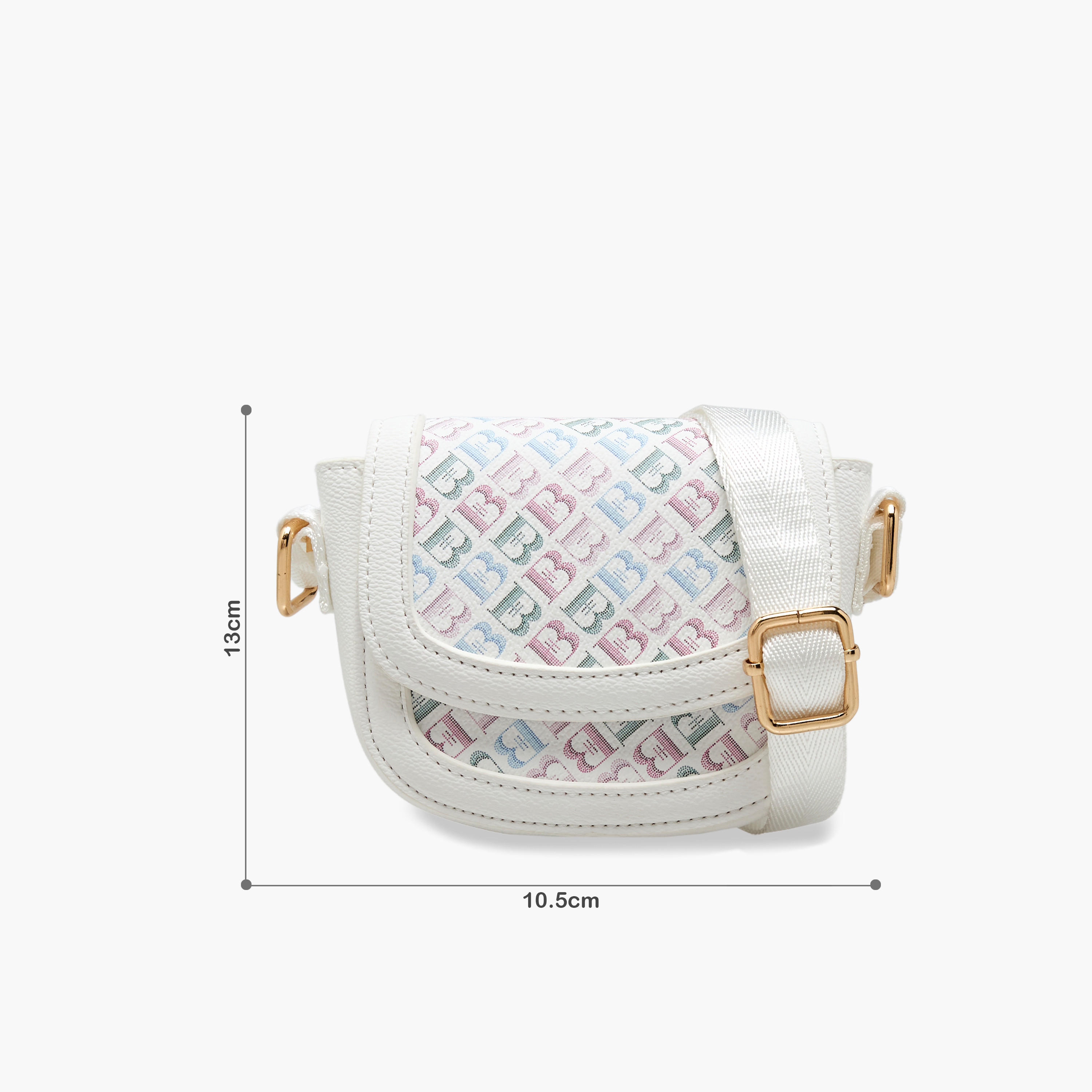 شنطة كروس بودي بحزام قابل للتعديل وطبعات مونوجرام من فلورا بيلا-girls-accessories-bags-image-8