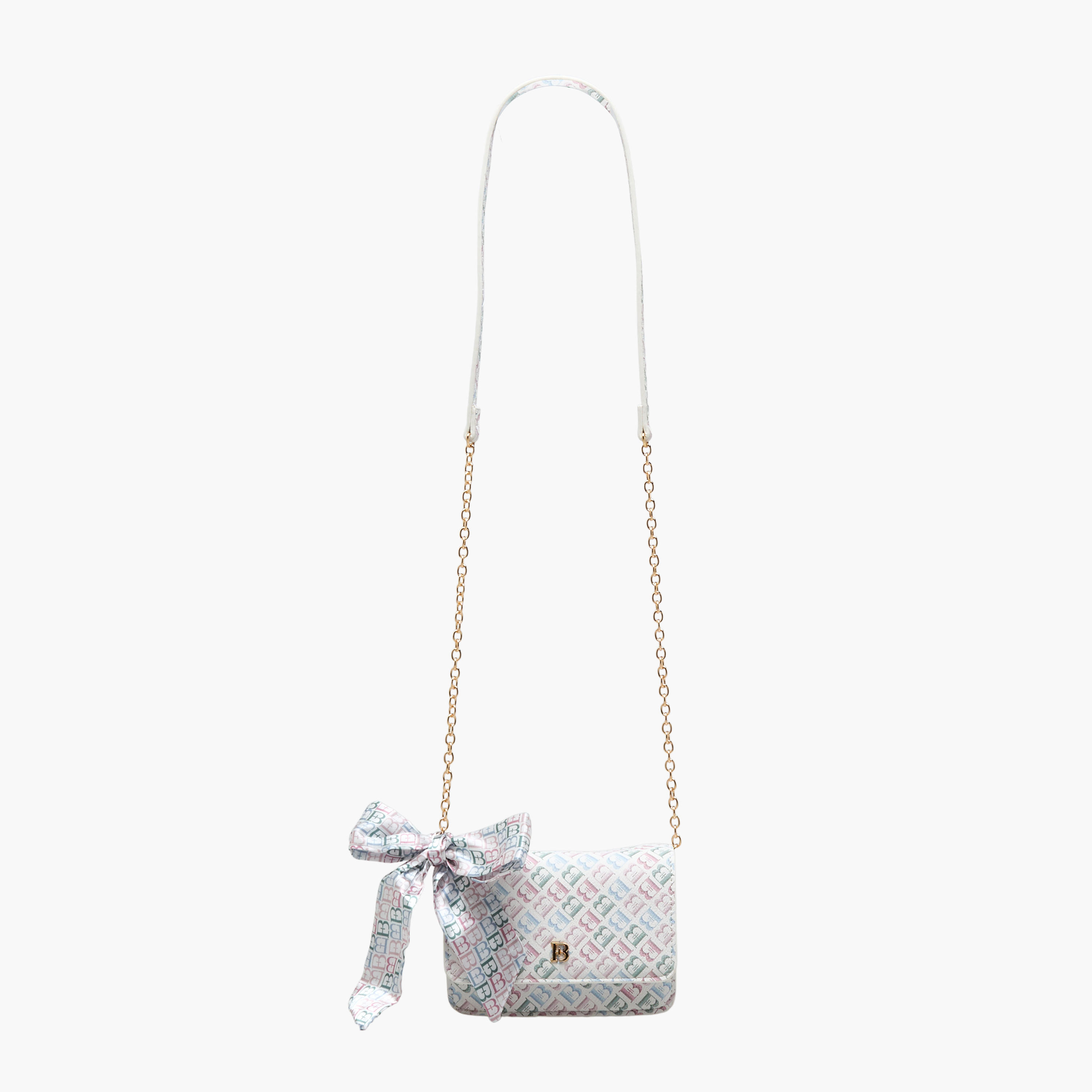 Flora Bella Monogram Print Crossbody Bag with Chain Strap-girls-accessories-bags-image-3