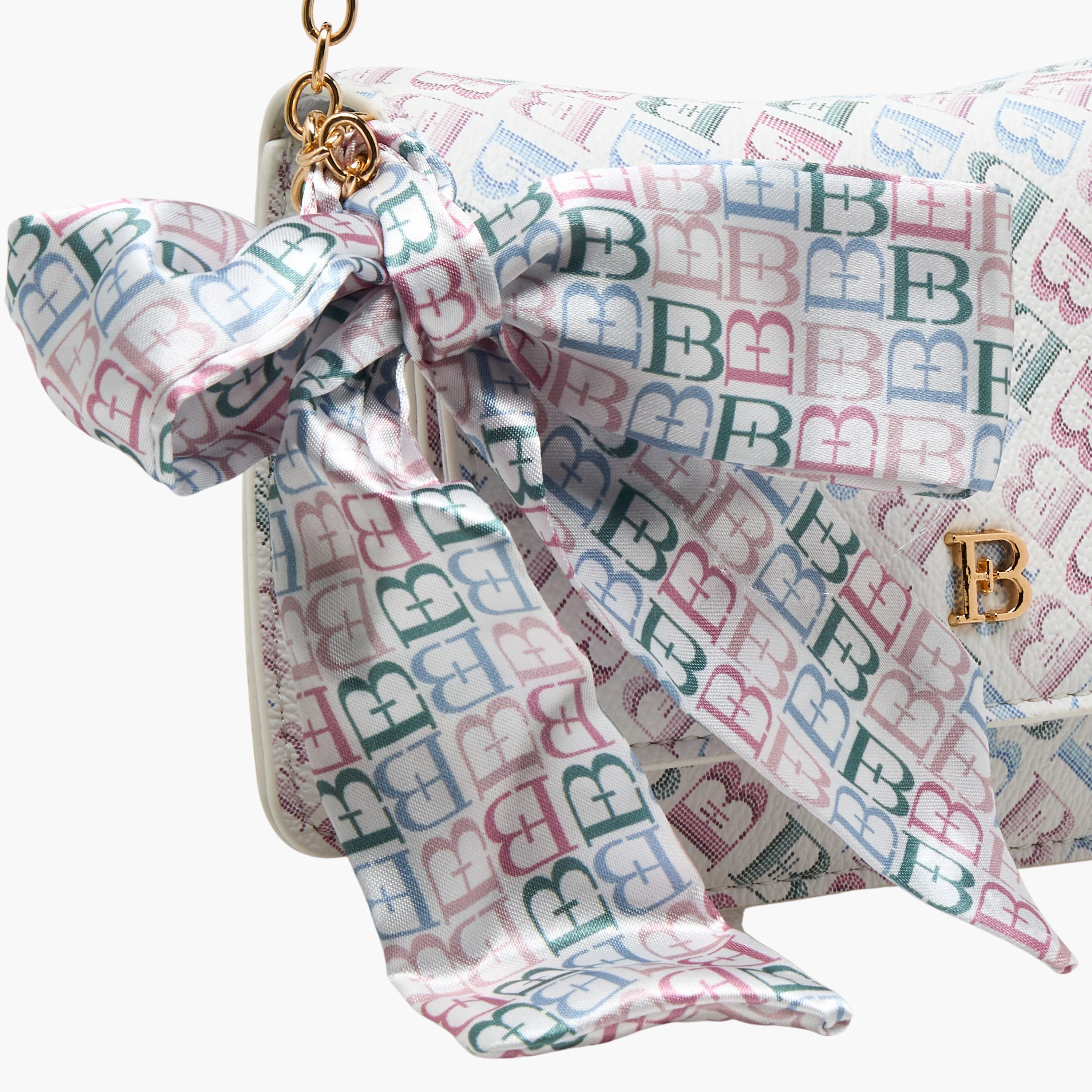 Flora Bella Monogram Print Crossbody Bag with Chain Strap-girls-accessories-bags-image-5