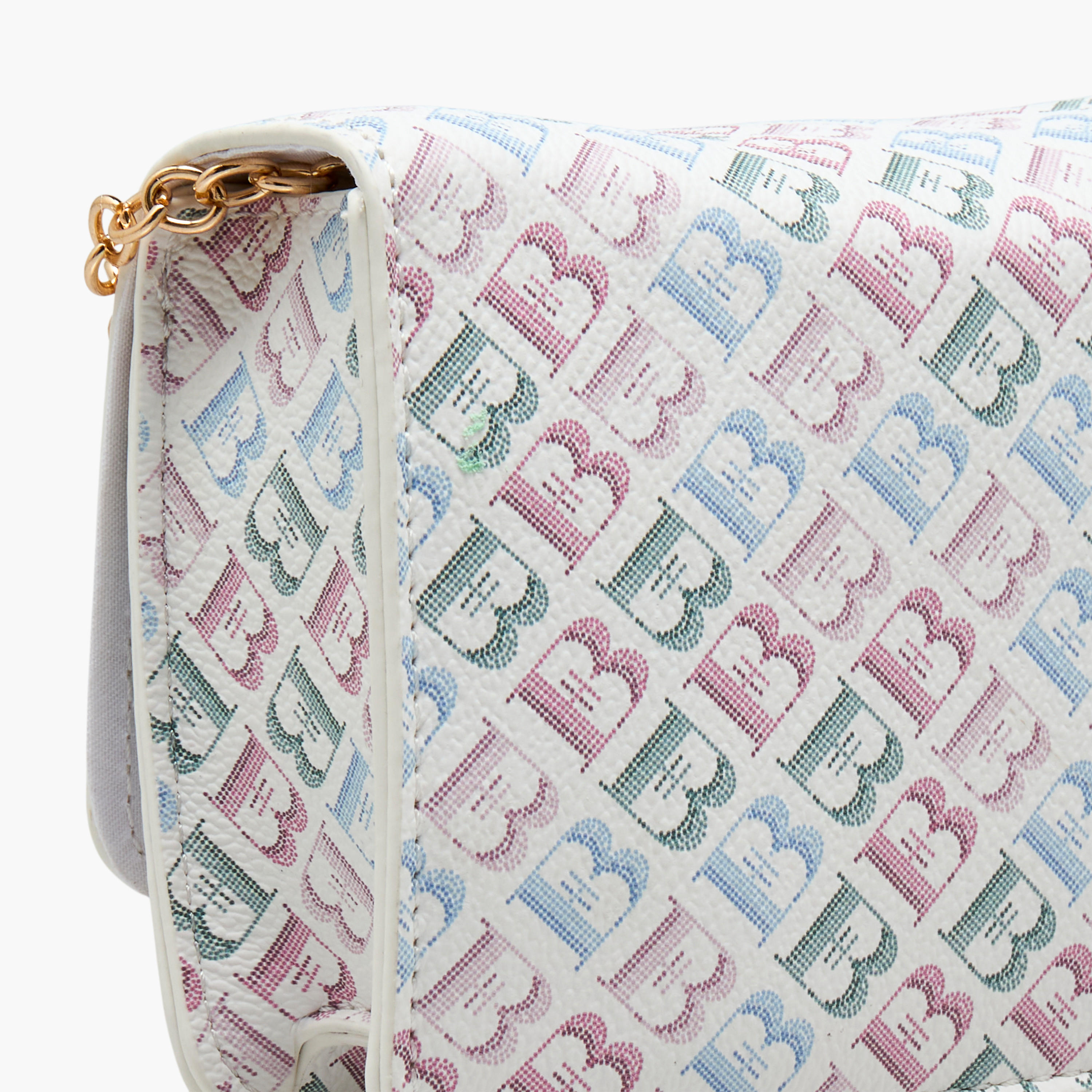 Flora Bella Monogram Print Crossbody Bag with Chain Strap-girls-accessories-bags-image-6
