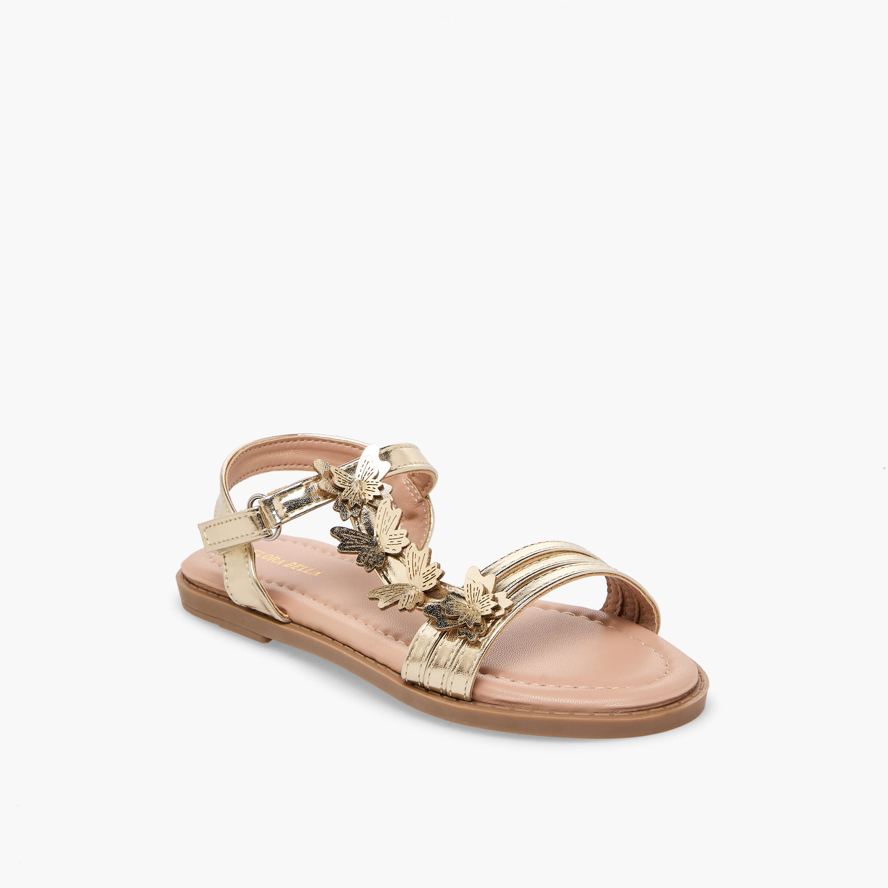 Flora Bella Girls Floral Applique Hook & Loop Sandals-girls-shoes-sandals-image-2