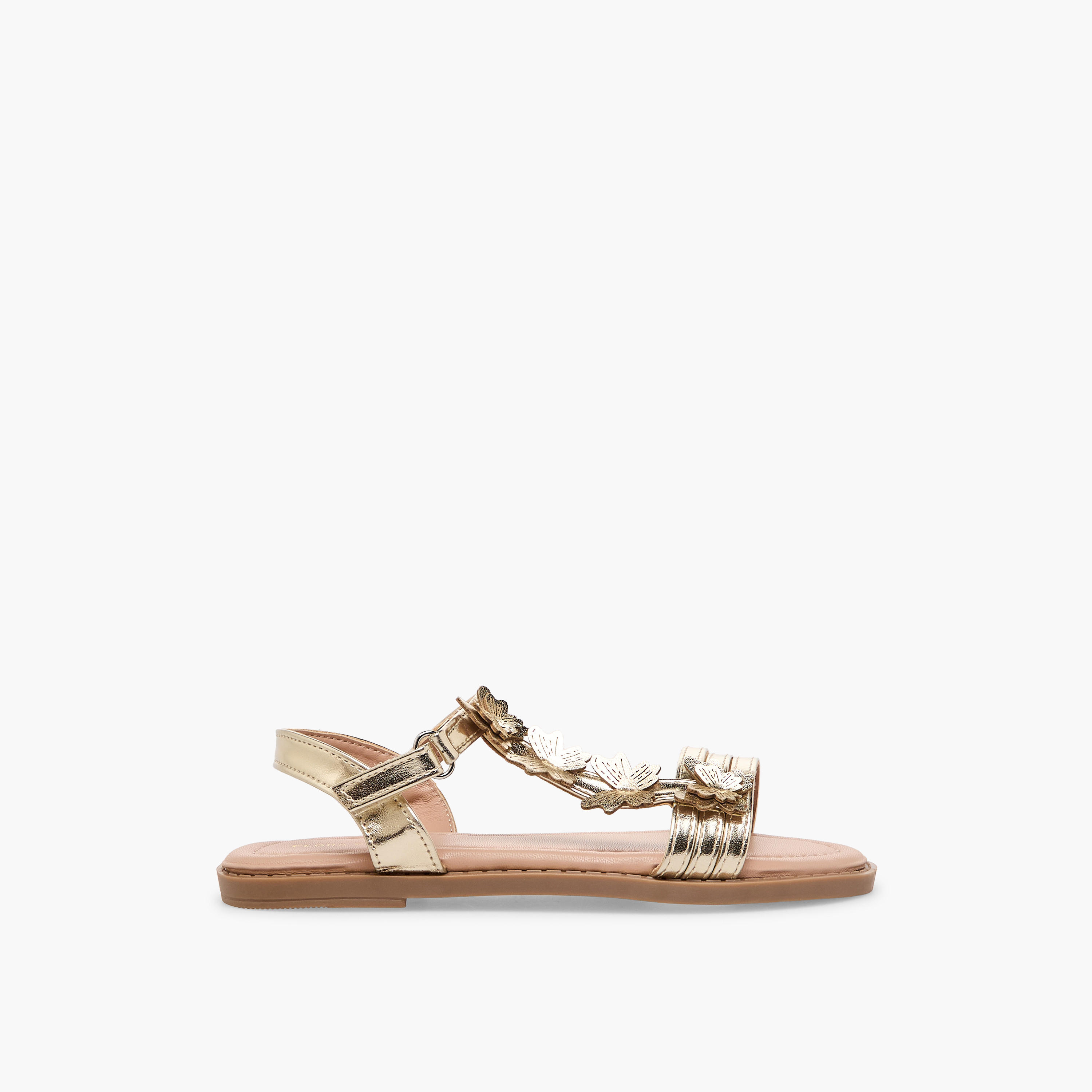 Flora Bella Girls Floral Applique Hook & Loop Sandals-girls-shoes-sandals-image-3
