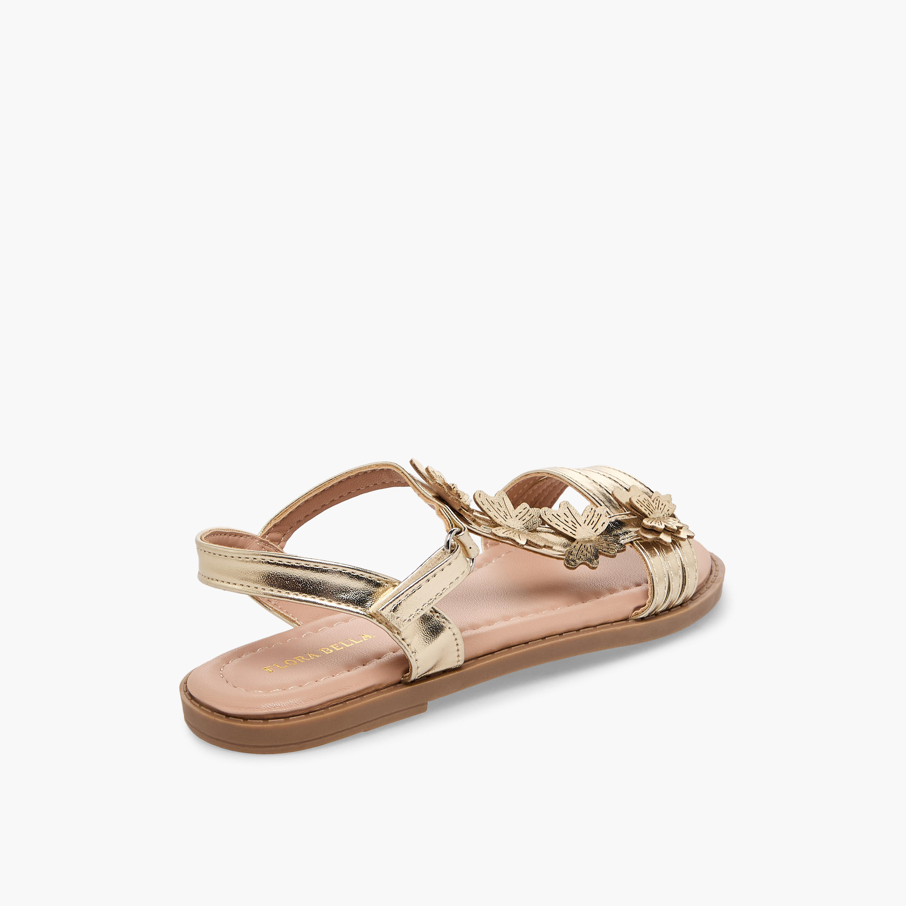 Flora Bella Girls Floral Applique Hook & Loop Sandals-girls-shoes-sandals-image-6