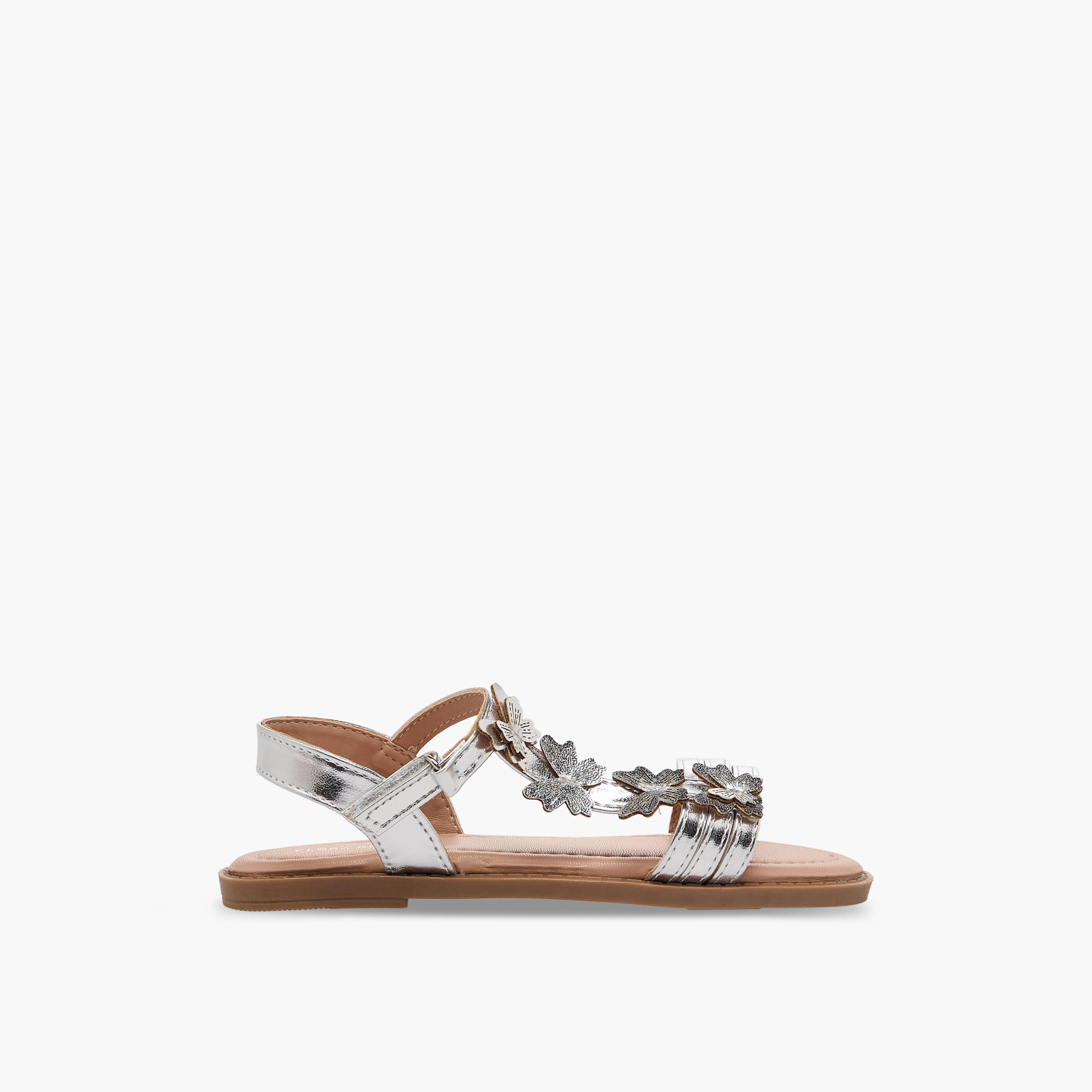 Flora Bella Girls Floral Applique Hook & Loop Sandals-girls-shoes-sandals-image-3