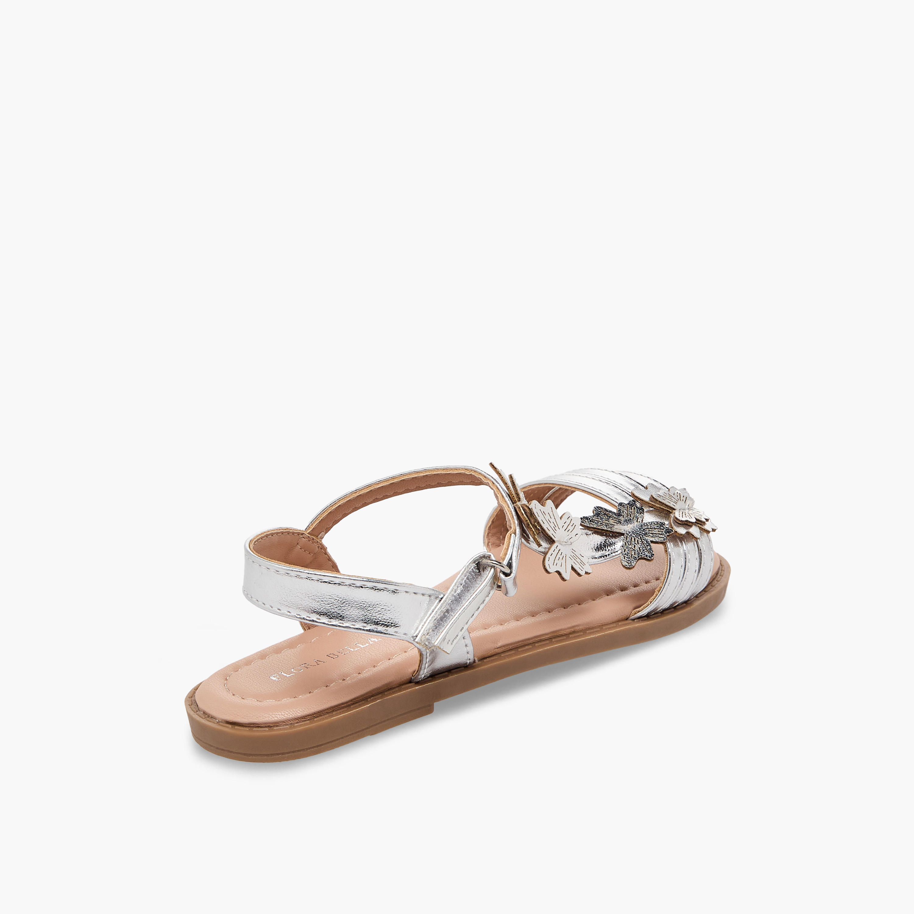 Flora Bella Girls Floral Applique Hook & Loop Sandals-girls-shoes-sandals-image-6