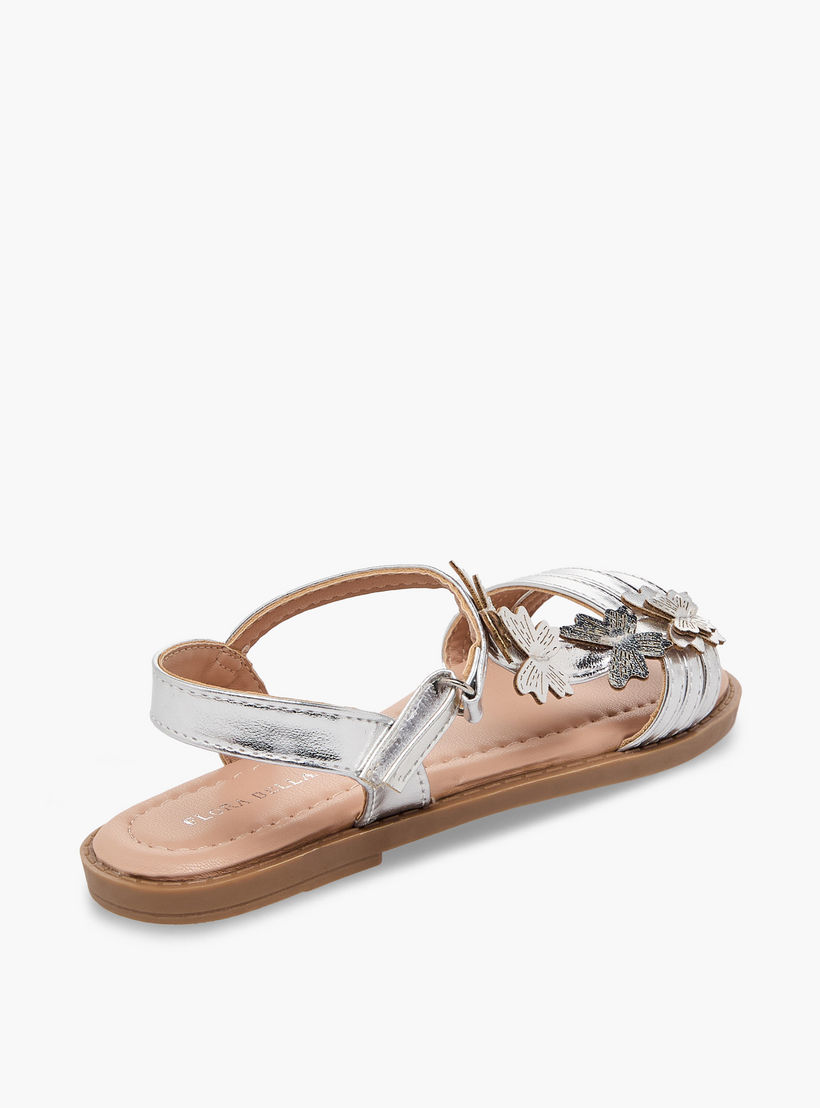 Flora Bella Girls Floral Applique Hook & Loop Sandals-girls-shoes-sandals-image-6