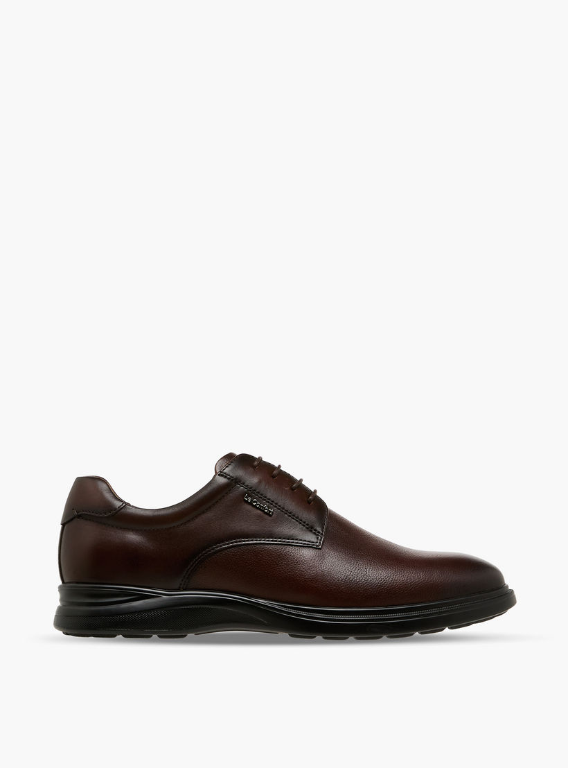 حذاء ديربي جلد طبيعي برباط للرجال من لو كونفور-men-shoes-formalshoes-image-3