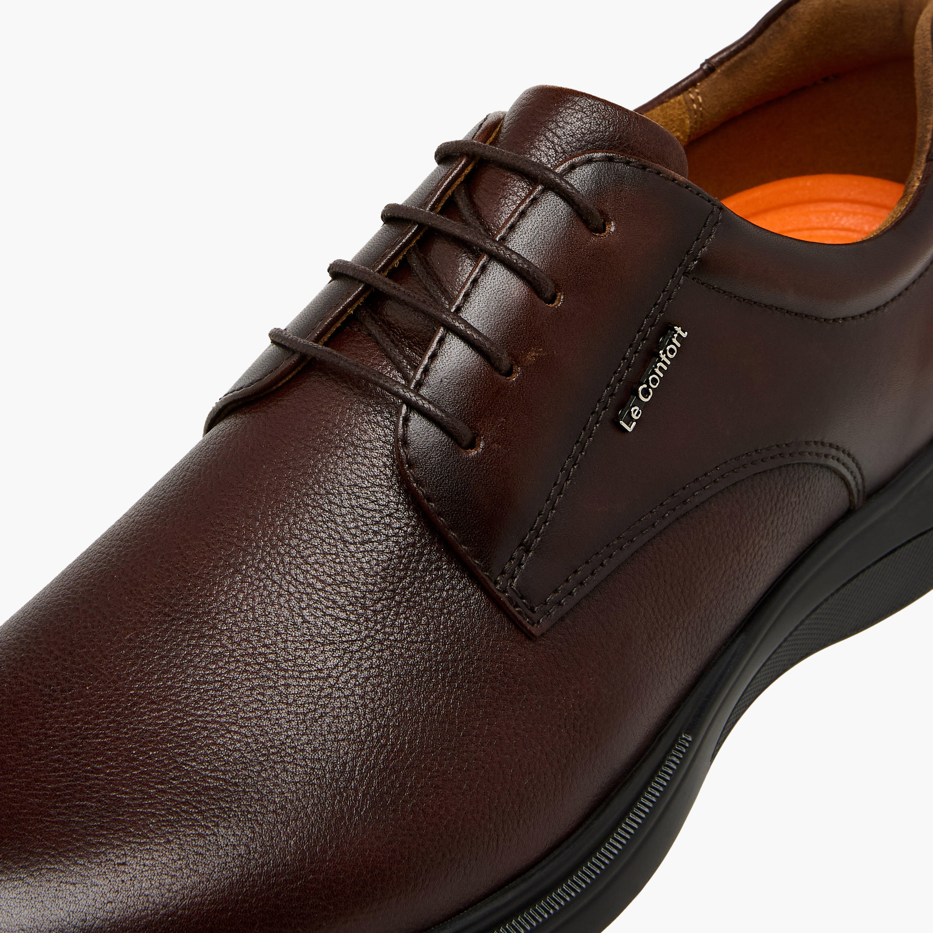 حذاء ديربي جلد طبيعي برباط للرجال من لو كونفور-men-shoes-formalshoes-image-4