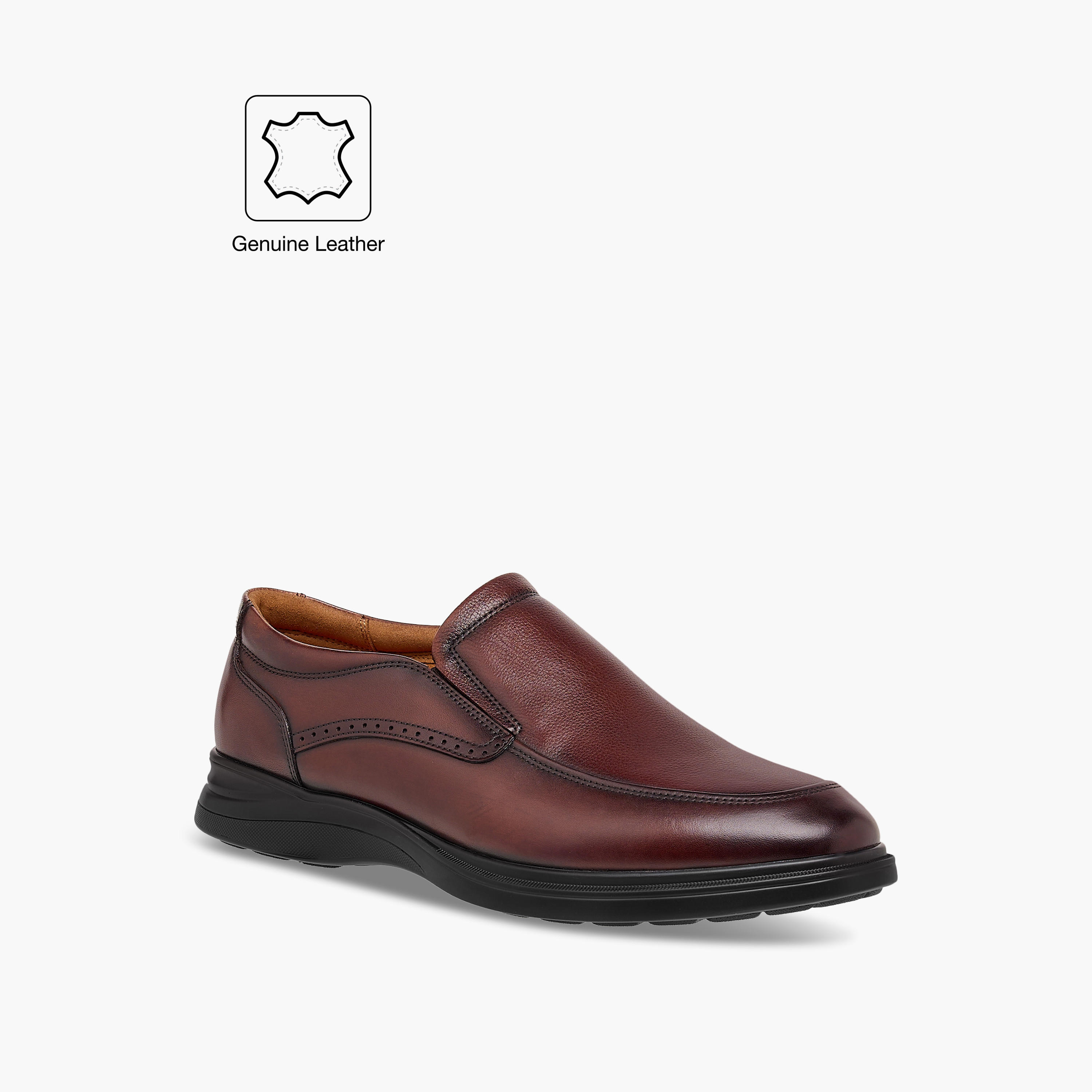 Le Confort Leather Textured Slip-On Loafers-men-shoes-formalshoes-image-2
