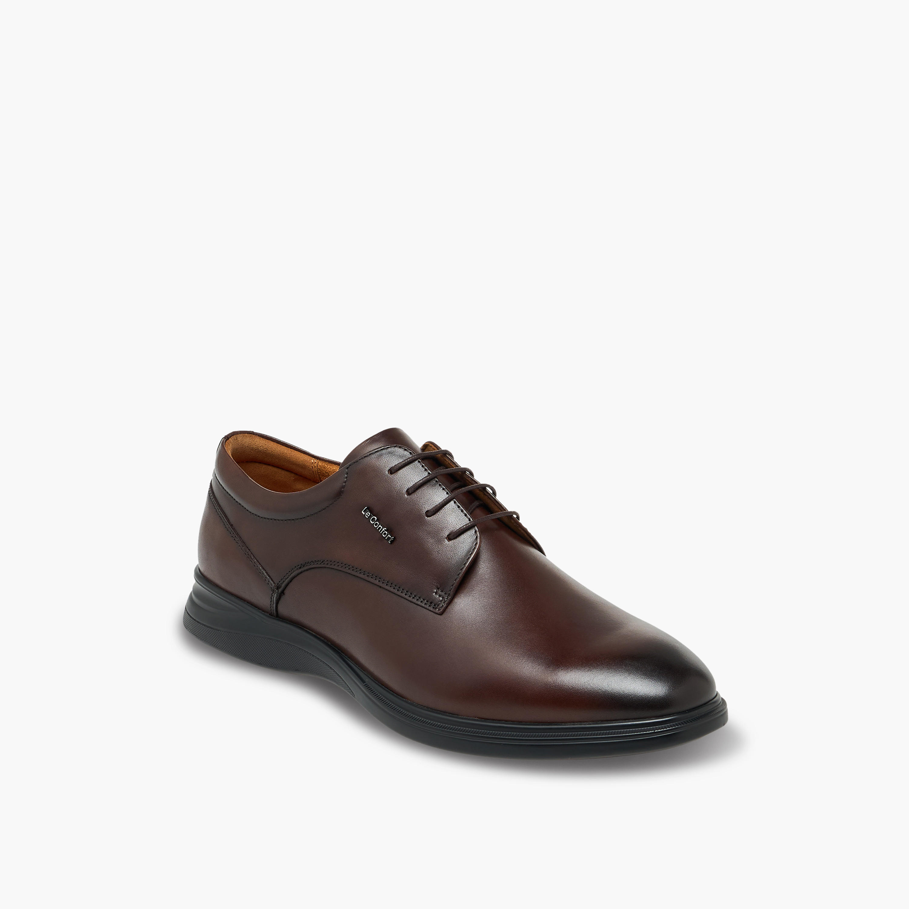 حذاء ديربي جلد برباط إغلاق للرجال من لو كونفورت-men-shoes-formalshoes-image-2