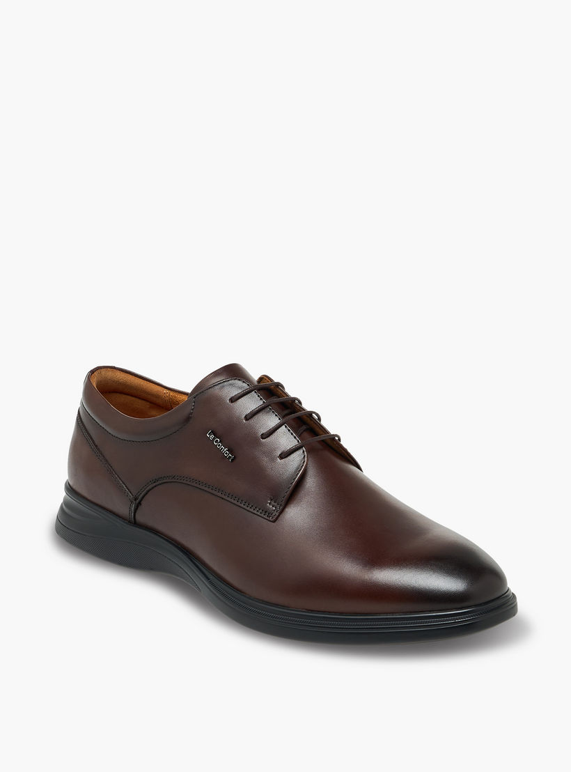 حذاء ديربي جلد برباط إغلاق للرجال من لو كونفورت-men-shoes-formalshoes-image-2