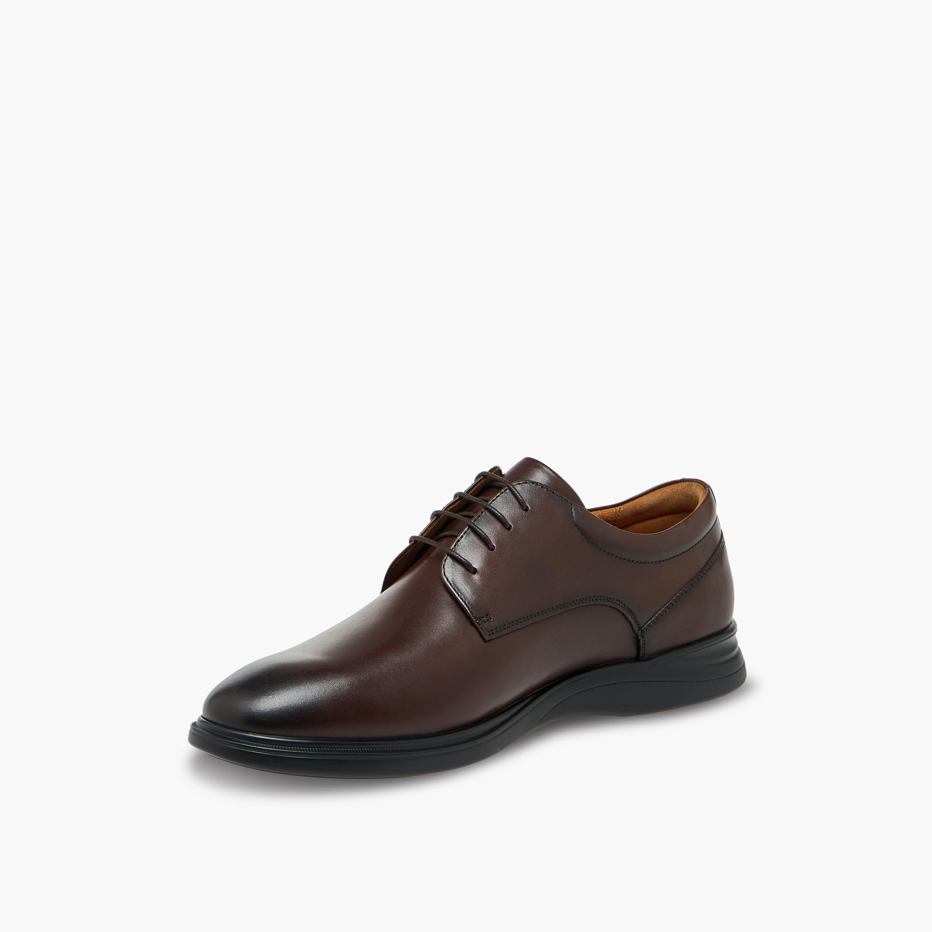 حذاء ديربي جلد برباط إغلاق للرجال من لو كونفورت-men-shoes-formalshoes-image-4