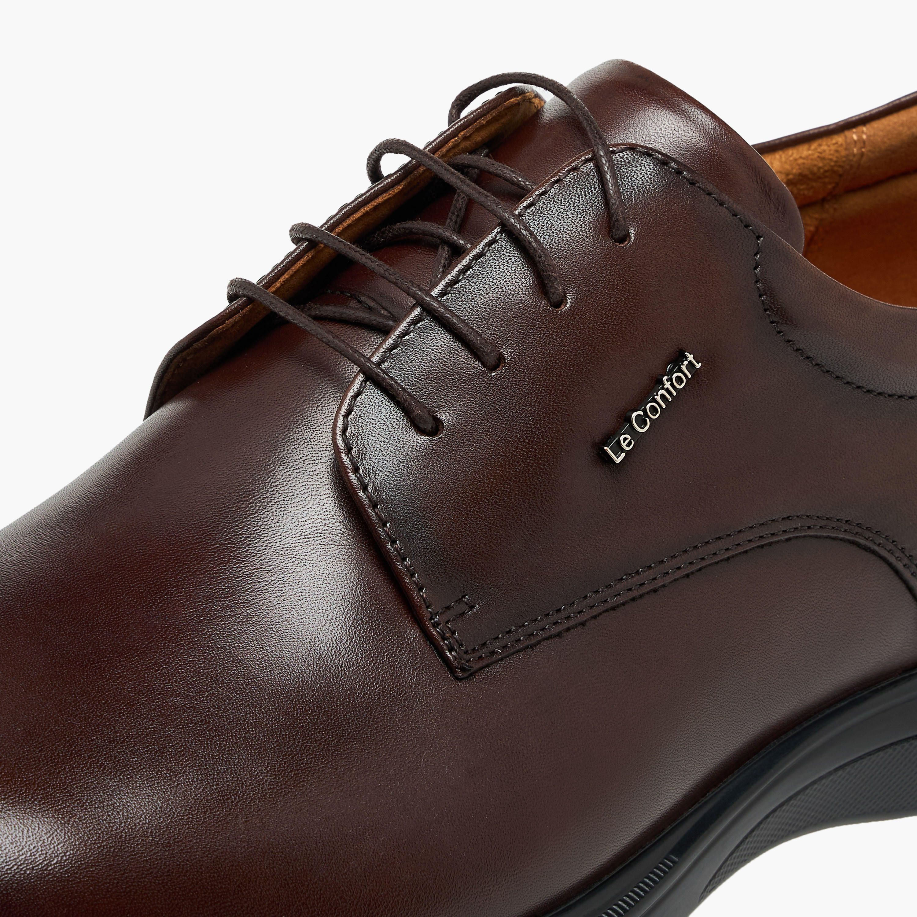 حذاء ديربي جلد برباط إغلاق للرجال من لو كونفورت-men-shoes-formalshoes-image-7