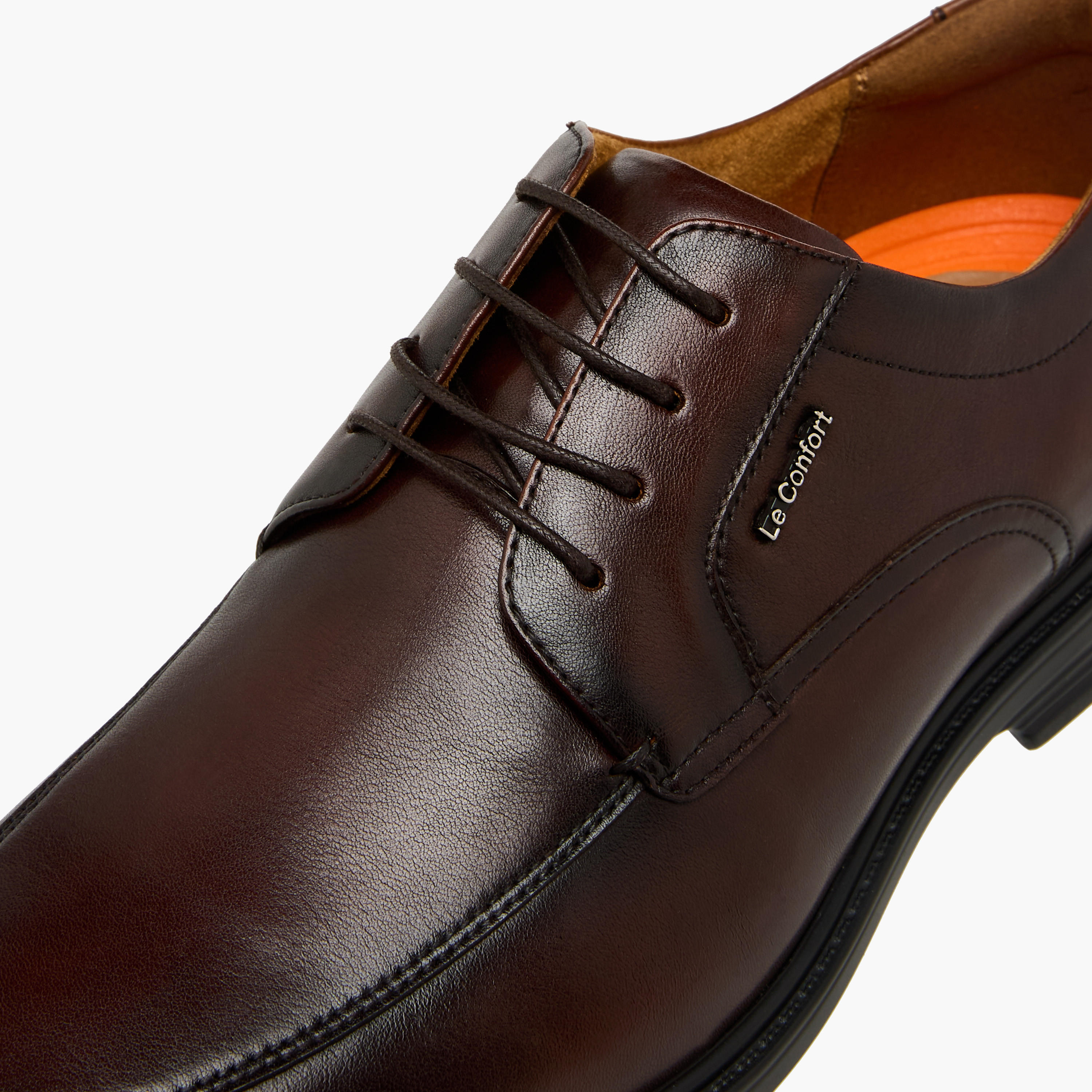 حذاء ديربي جلد طبيعي برباط للرجال من لو كونفور-men-shoes-formalshoes-image-4
