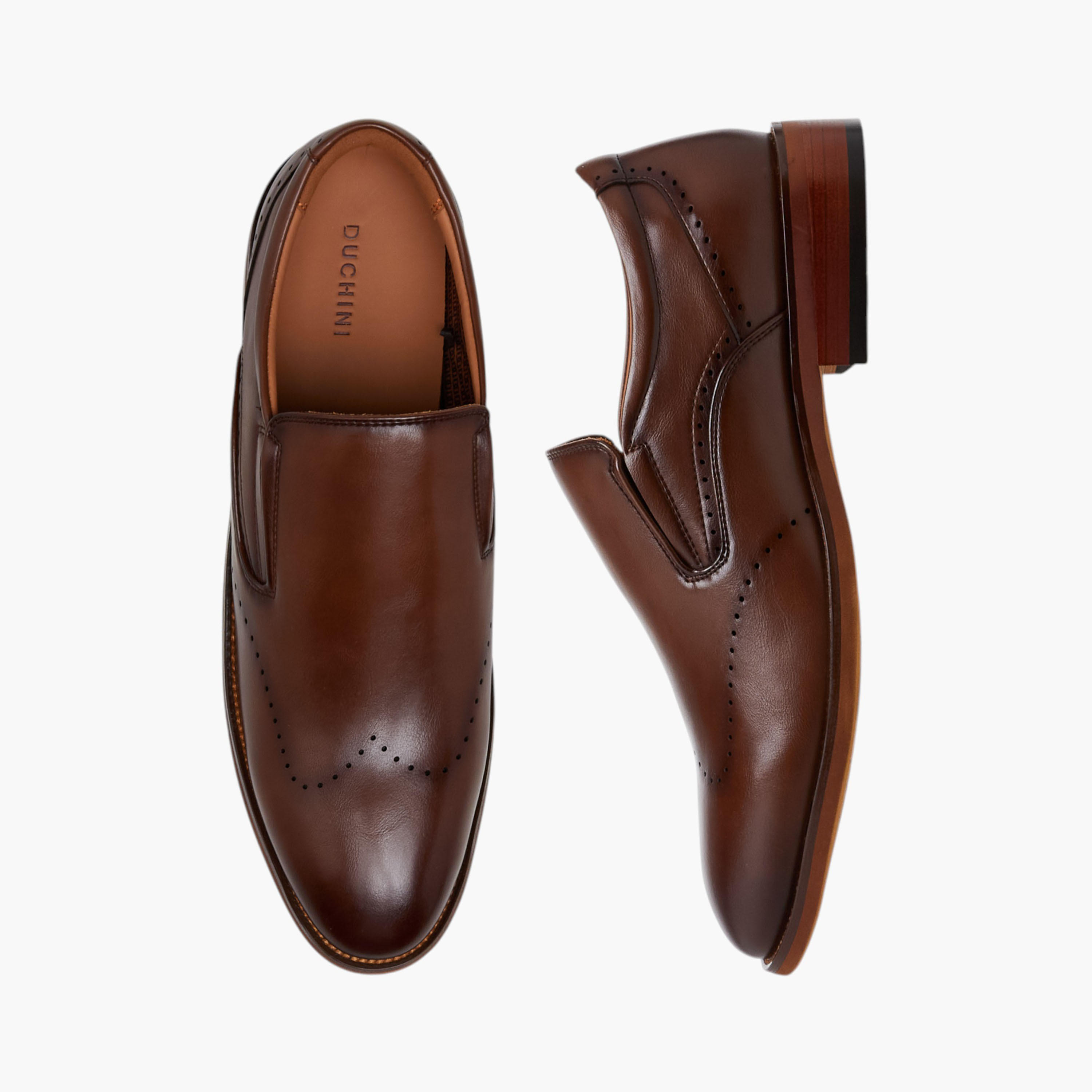 Duchini Men Perforated Loafers-men-shoes-formalshoes-image-1
