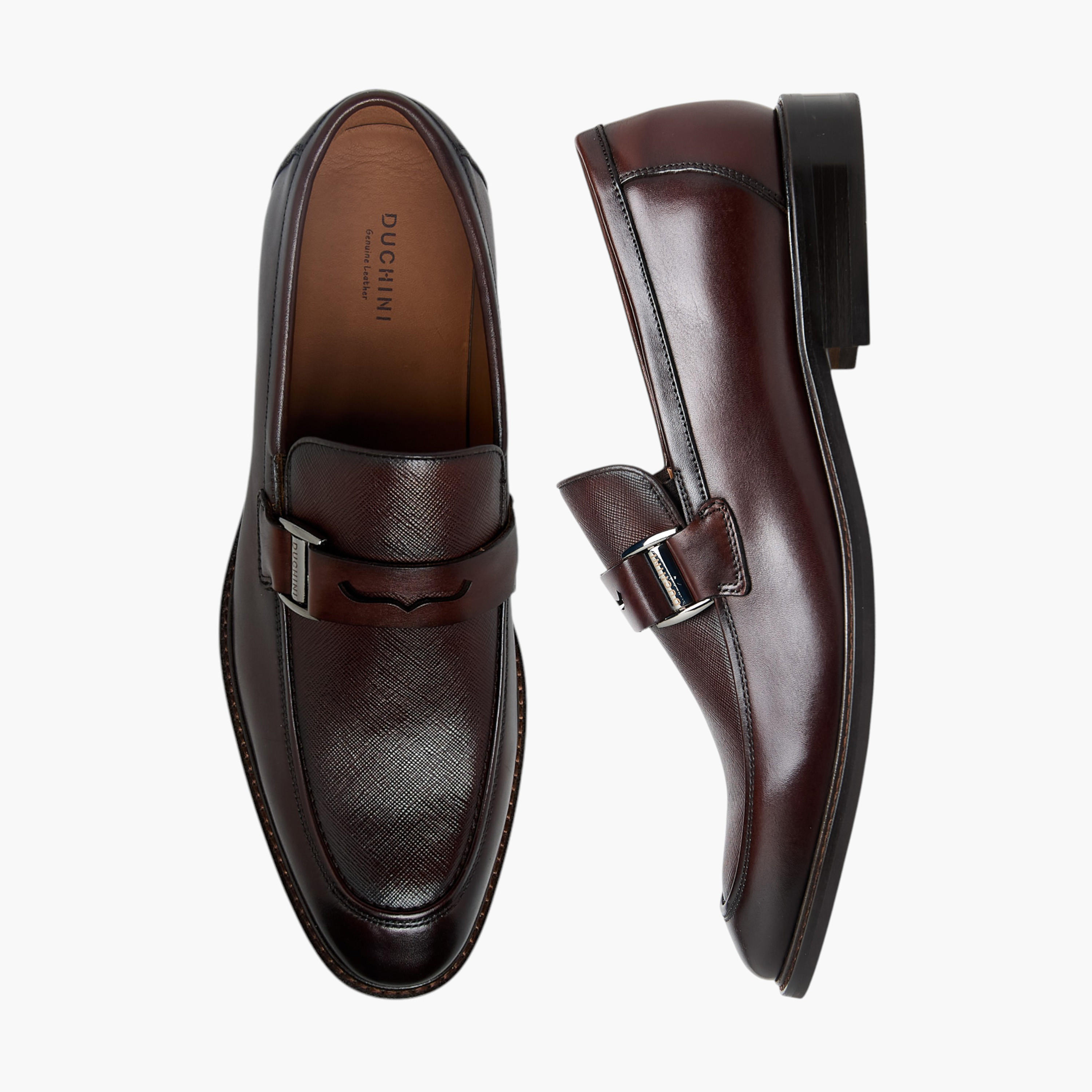 حذاء خفيف جلد سهل الارتداء مزين بإبزيم للرجال من دوتشيني-men-shoes-formalshoes-image-1