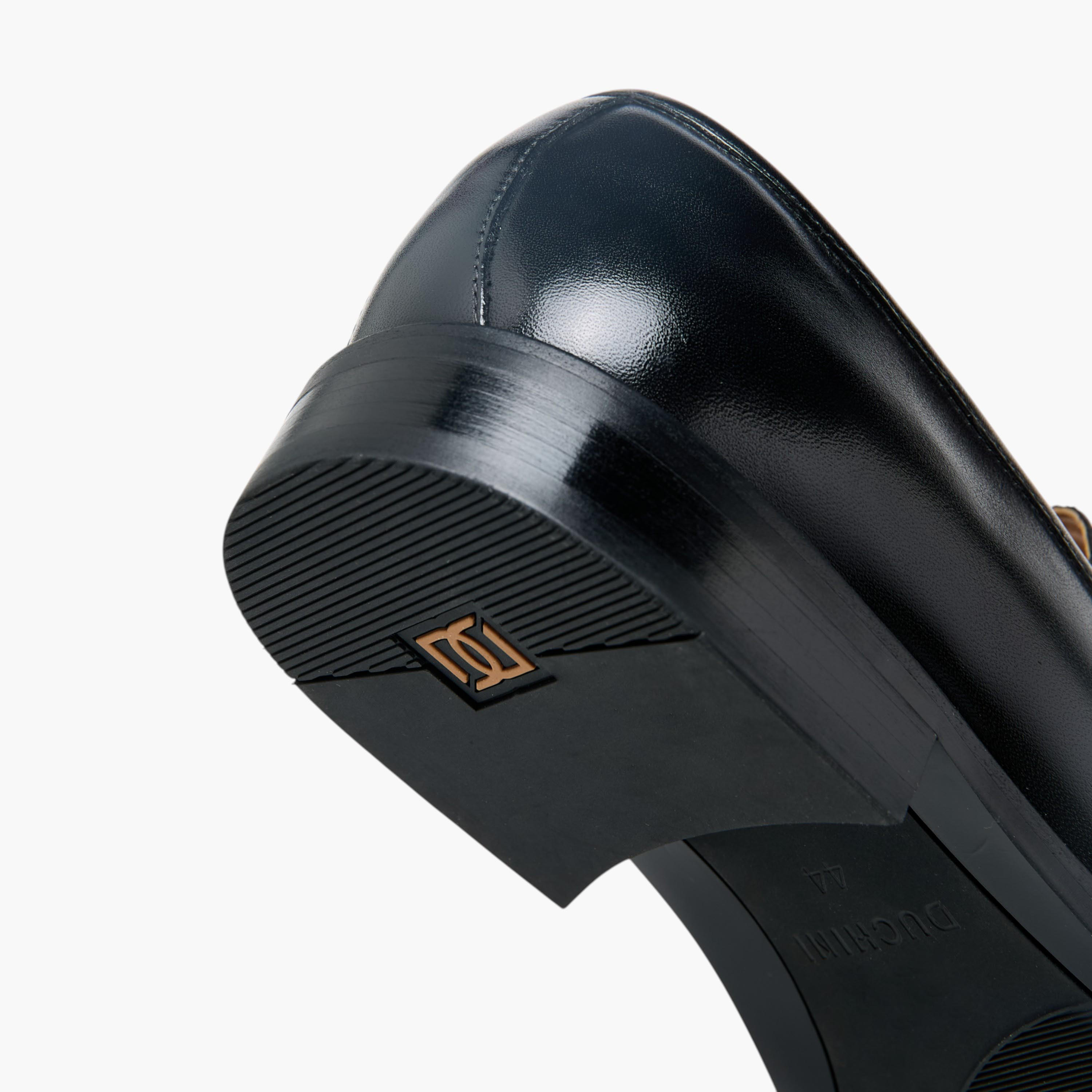 Duchini Men Buckle Accent Slip-On Leather Loafers-men-shoes-formalshoes-image-5