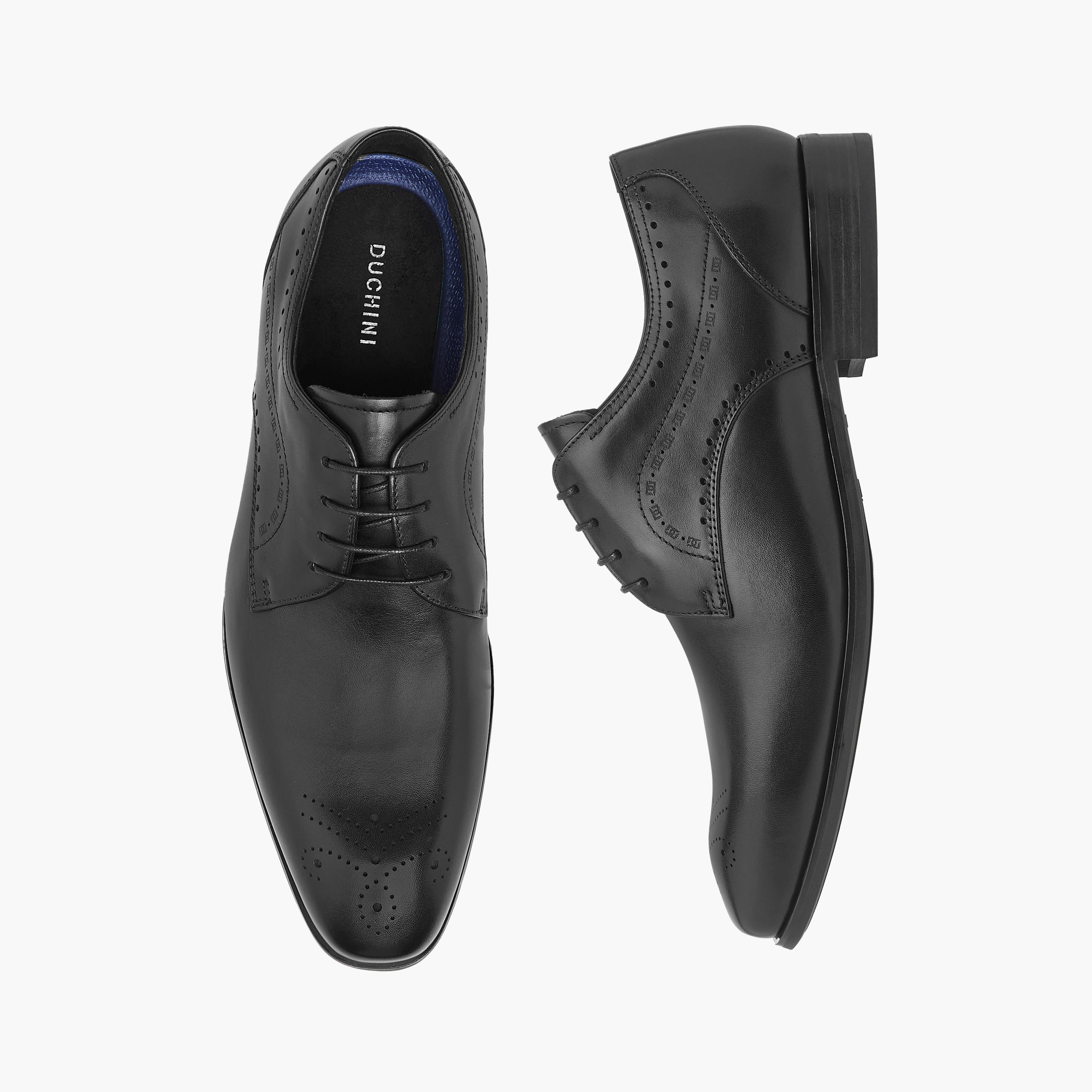 حذاء ديربي جلد بتفاصيل مفرغة ورباط للرجال من دوتشيني-men-shoes-formalshoes-image-1