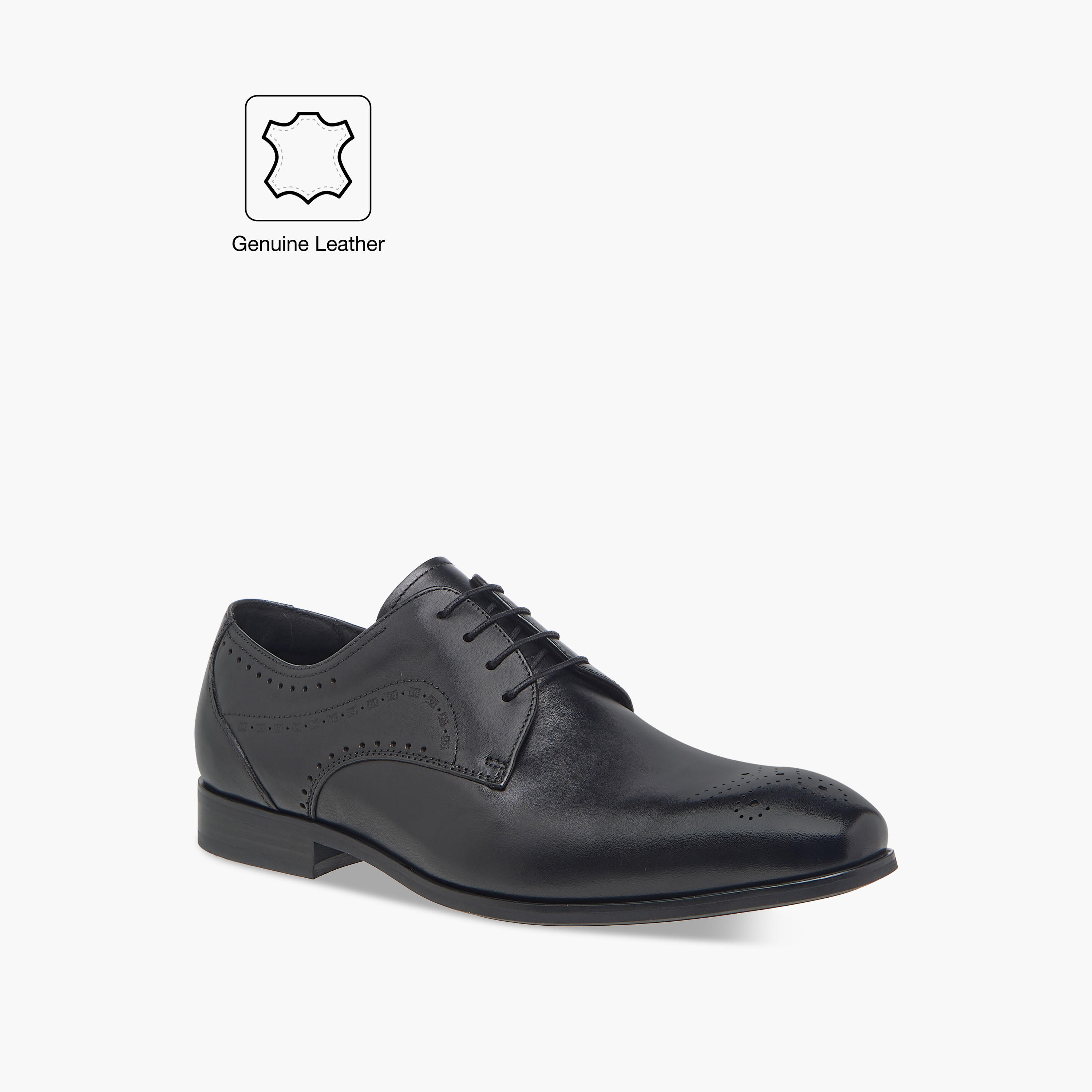 حذاء ديربي جلد بتفاصيل مفرغة ورباط للرجال من دوتشيني-men-shoes-formalshoes-image-2