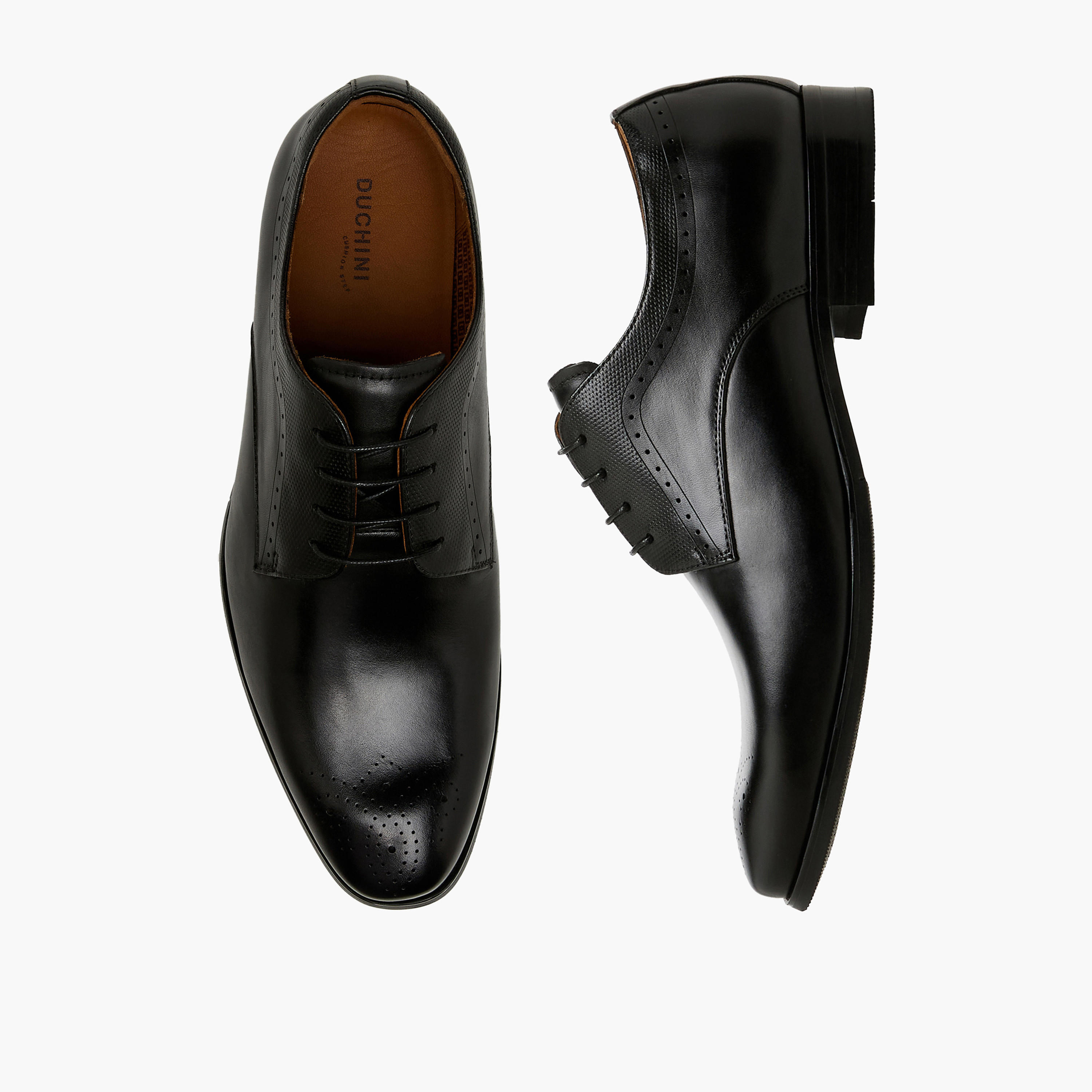 Duchini Men Genuine Leather Lace-Up Derby Shoes-men-shoes-formalshoes-image-1