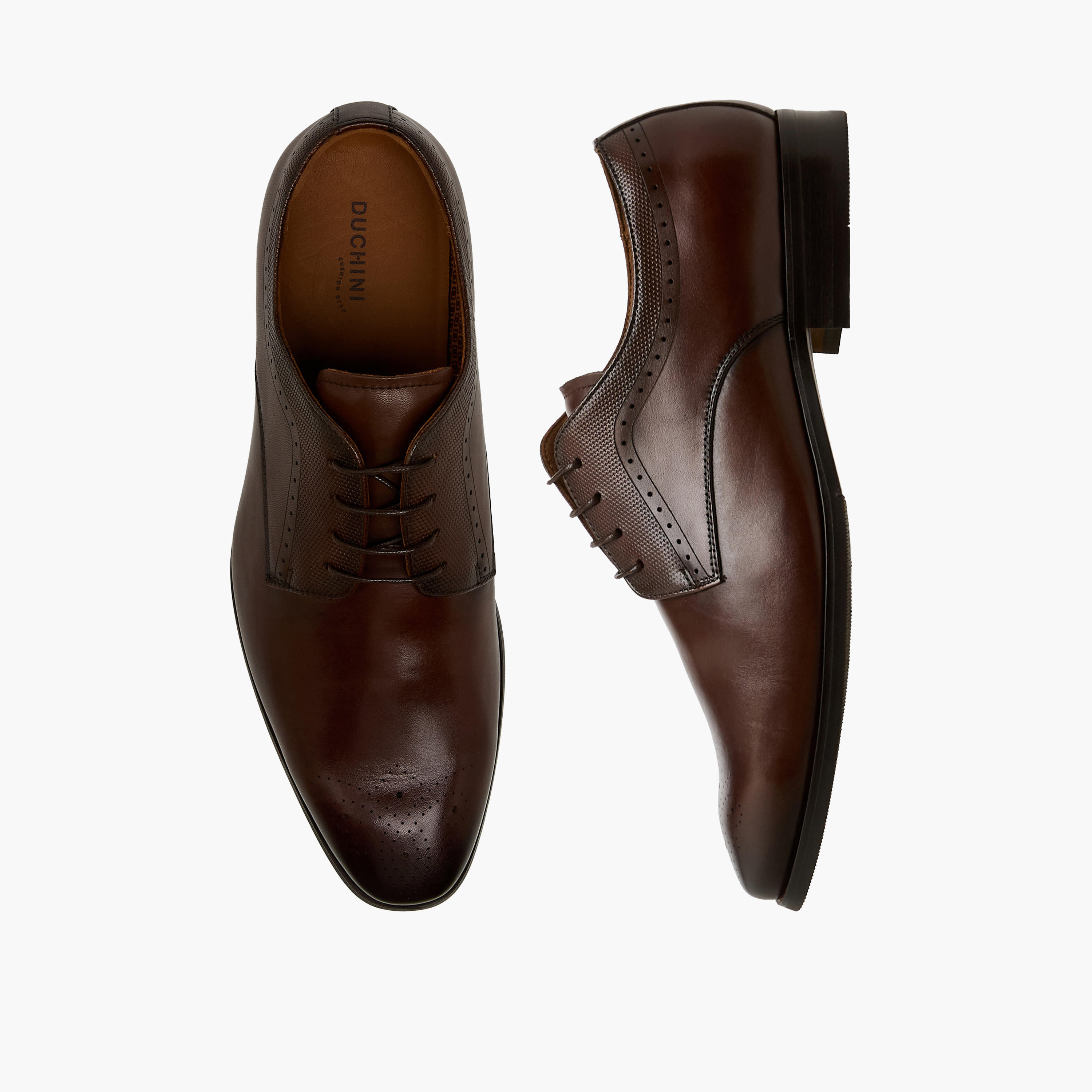 Duchini Men Genuine Leather Lace-Up Derby Shoes-men-shoes-formalshoes-image-1