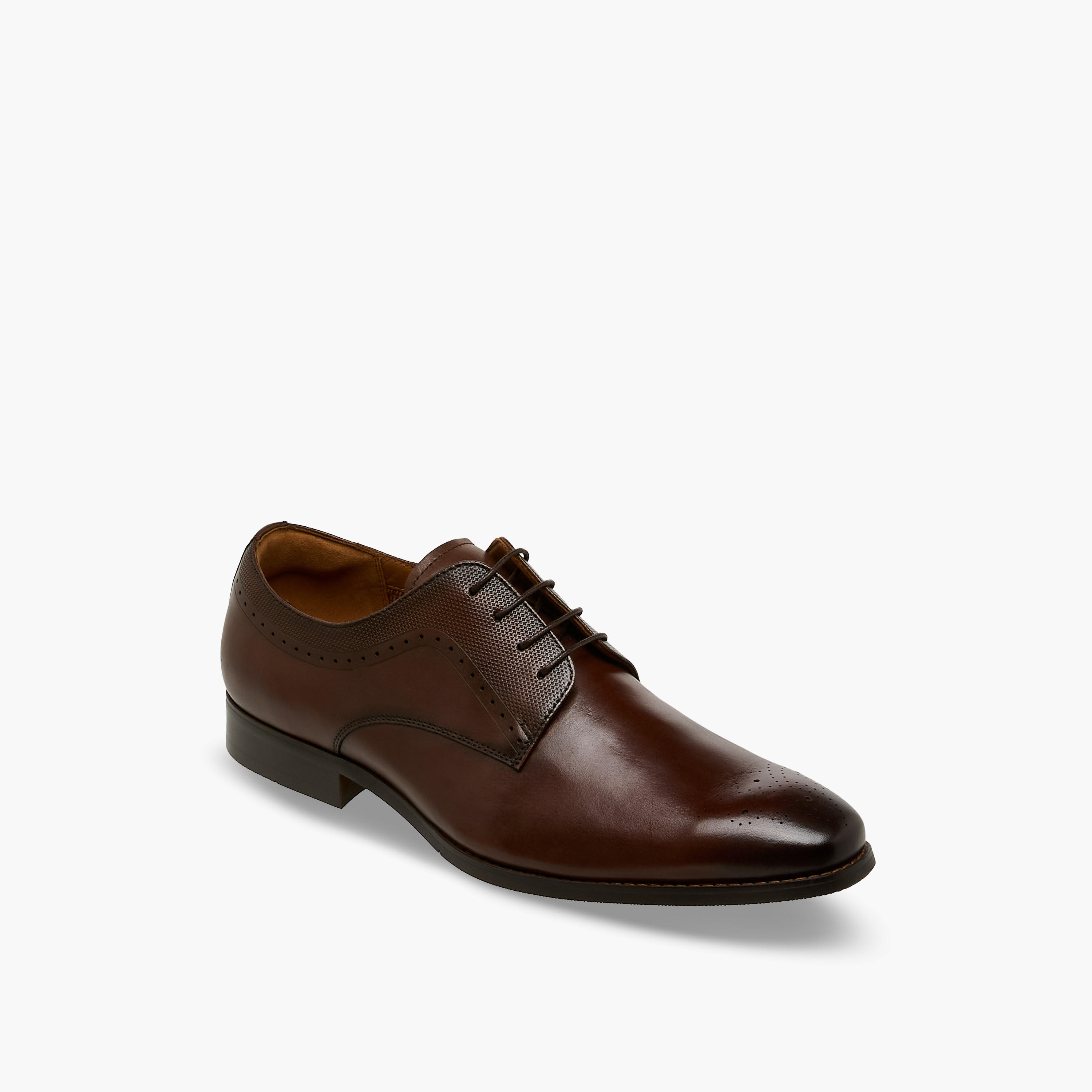 Duchini Men Genuine Leather Lace-Up Derby Shoes-men-shoes-formalshoes-image-2