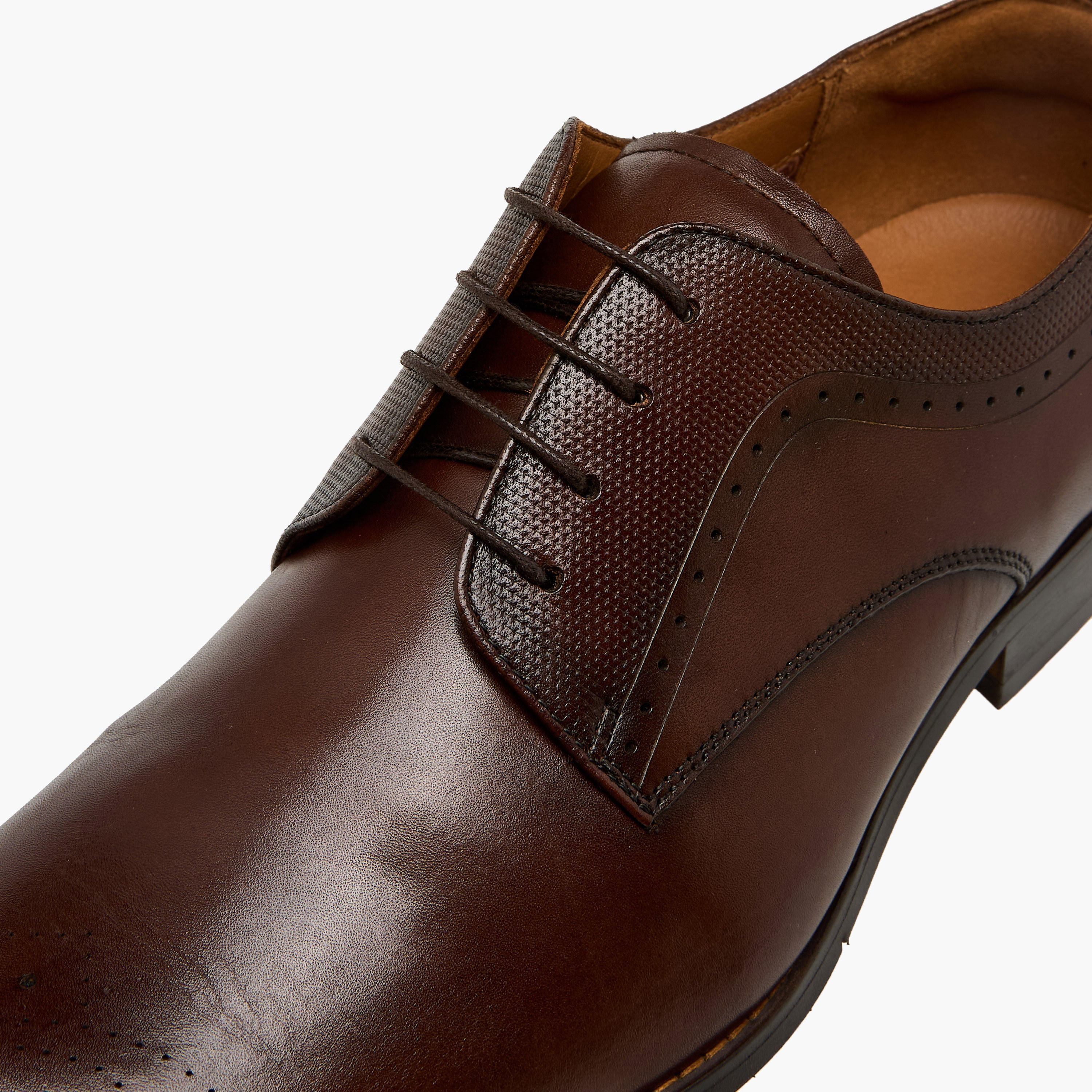 Duchini Men Genuine Leather Lace-Up Derby Shoes-men-shoes-formalshoes-image-4