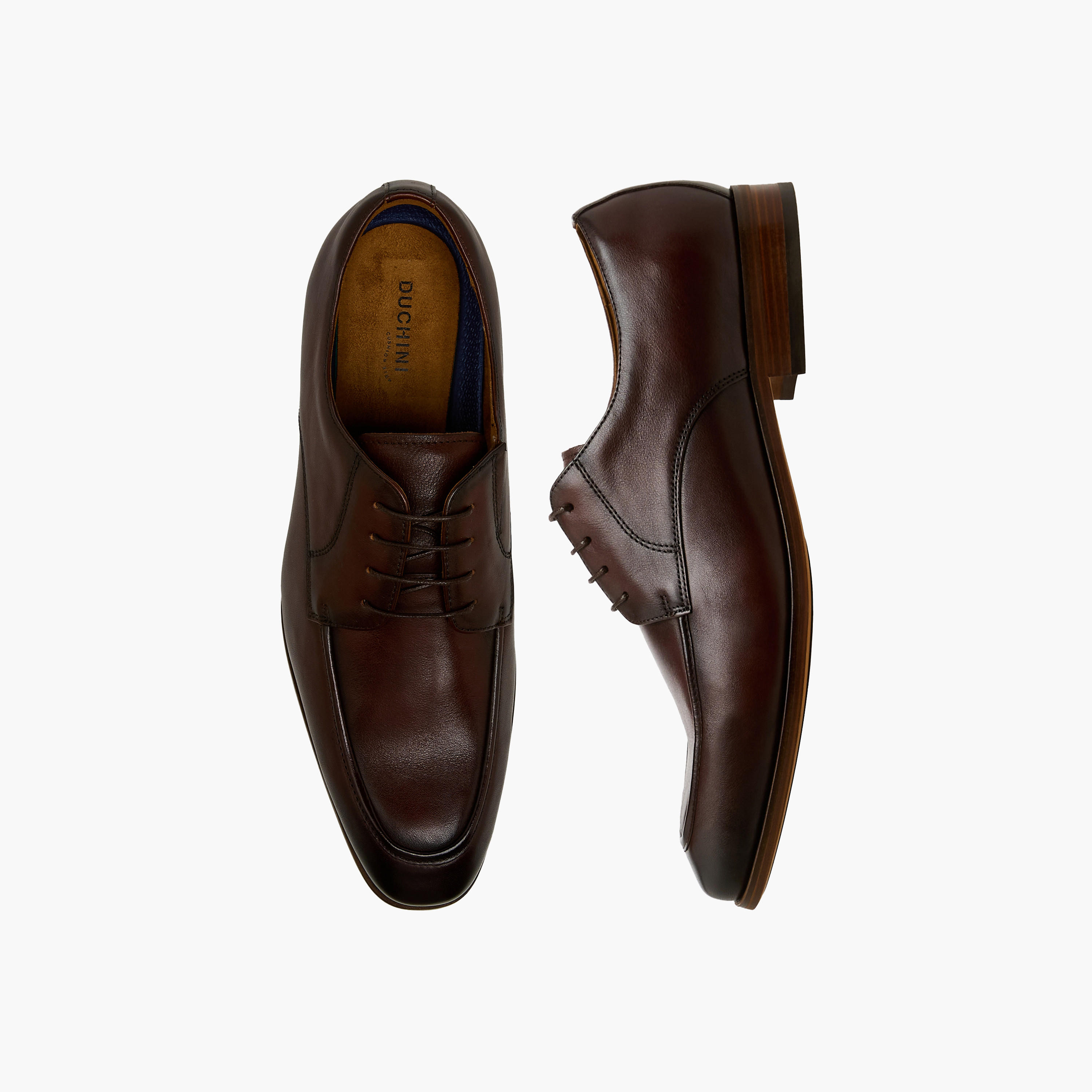 Duchini Men Genuine Leather Lace-Up Derby Shoes-men-shoes-formalshoes-image-1