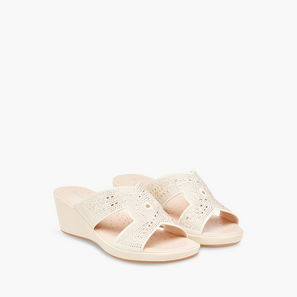 Le Confort Embellished Comfort Slip-On Shoes with Wedge Heels-women-shoes-sandals-image-1