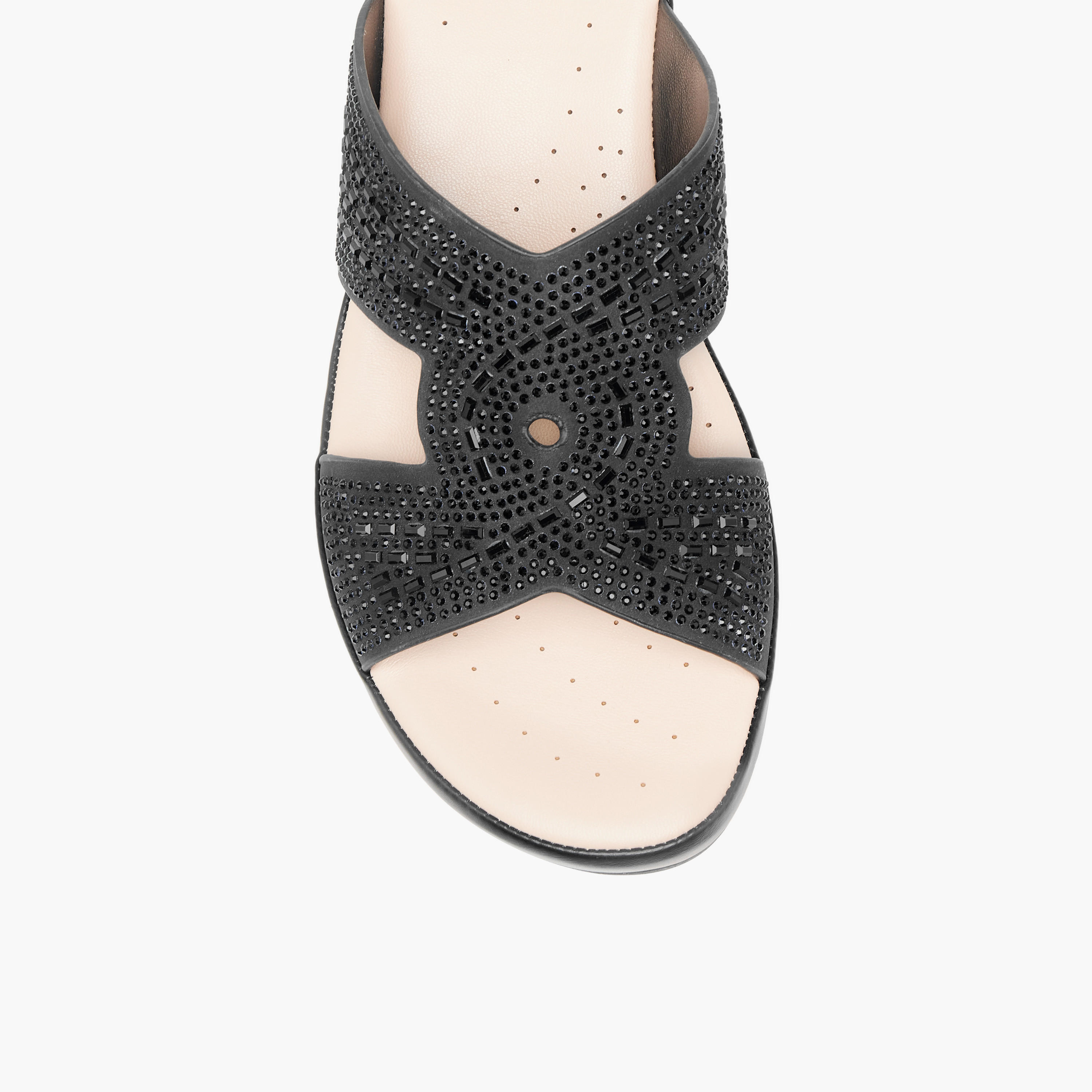 حذاء مريح مزين سهل الارتداء بكعب ويدج من لو كونفورت-women-shoes-sandals-heeled-image-4