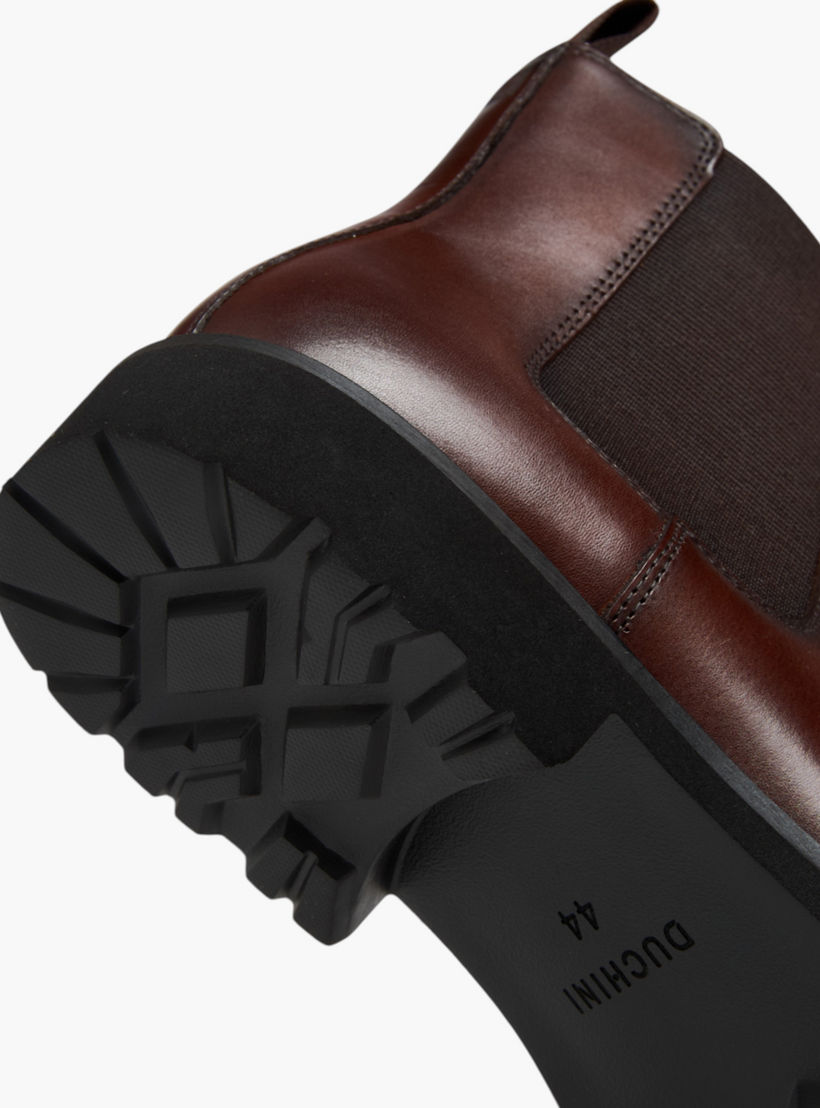 Duchini Men Solid Leather Chelsea Boots with Zip Closure-men-shoes-boots-image-6
