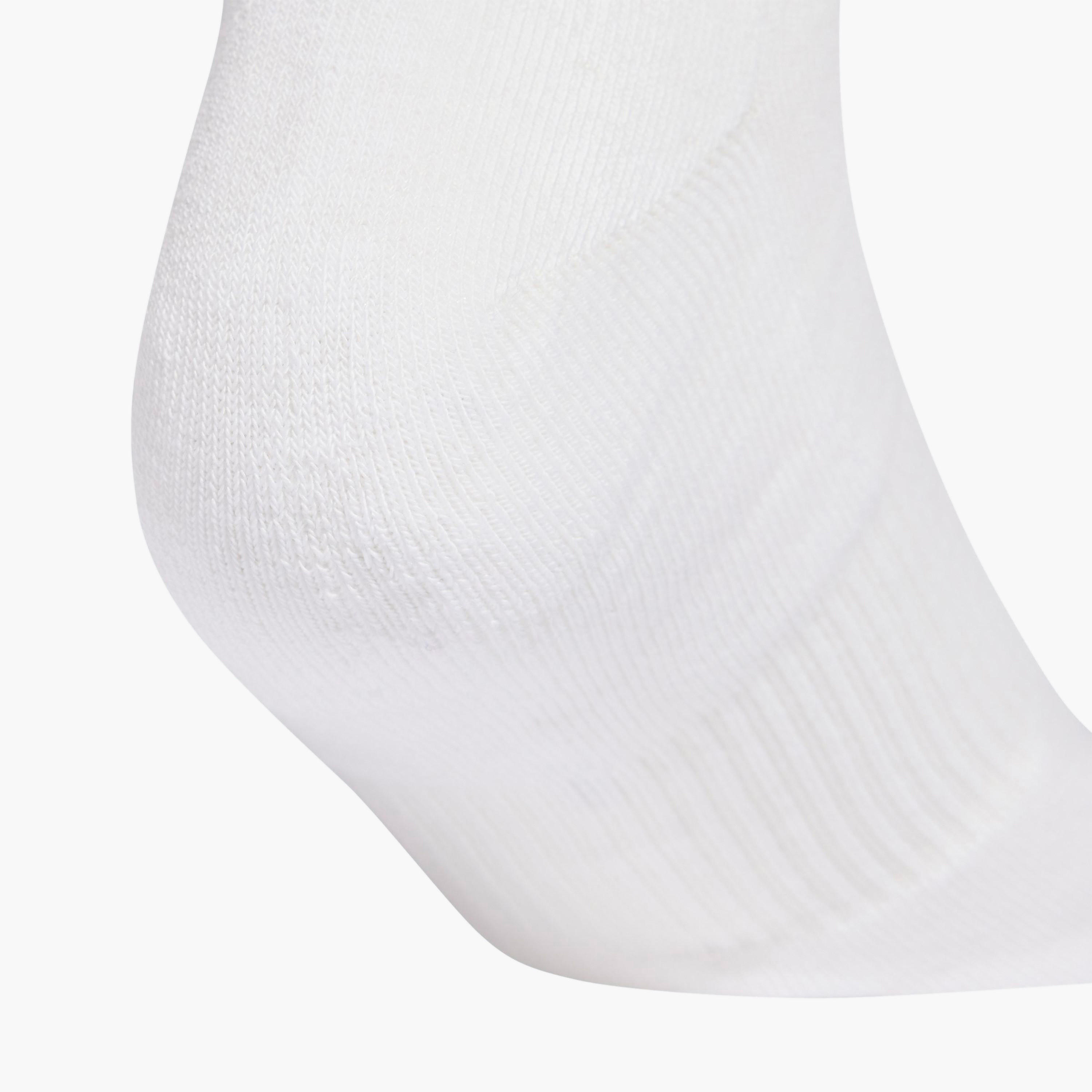 طقم جوارب بطول متوسطة الطول 3 أزواج مبطنة بثلاثة خطوط للرجال من أديداس-men-socks-image-4