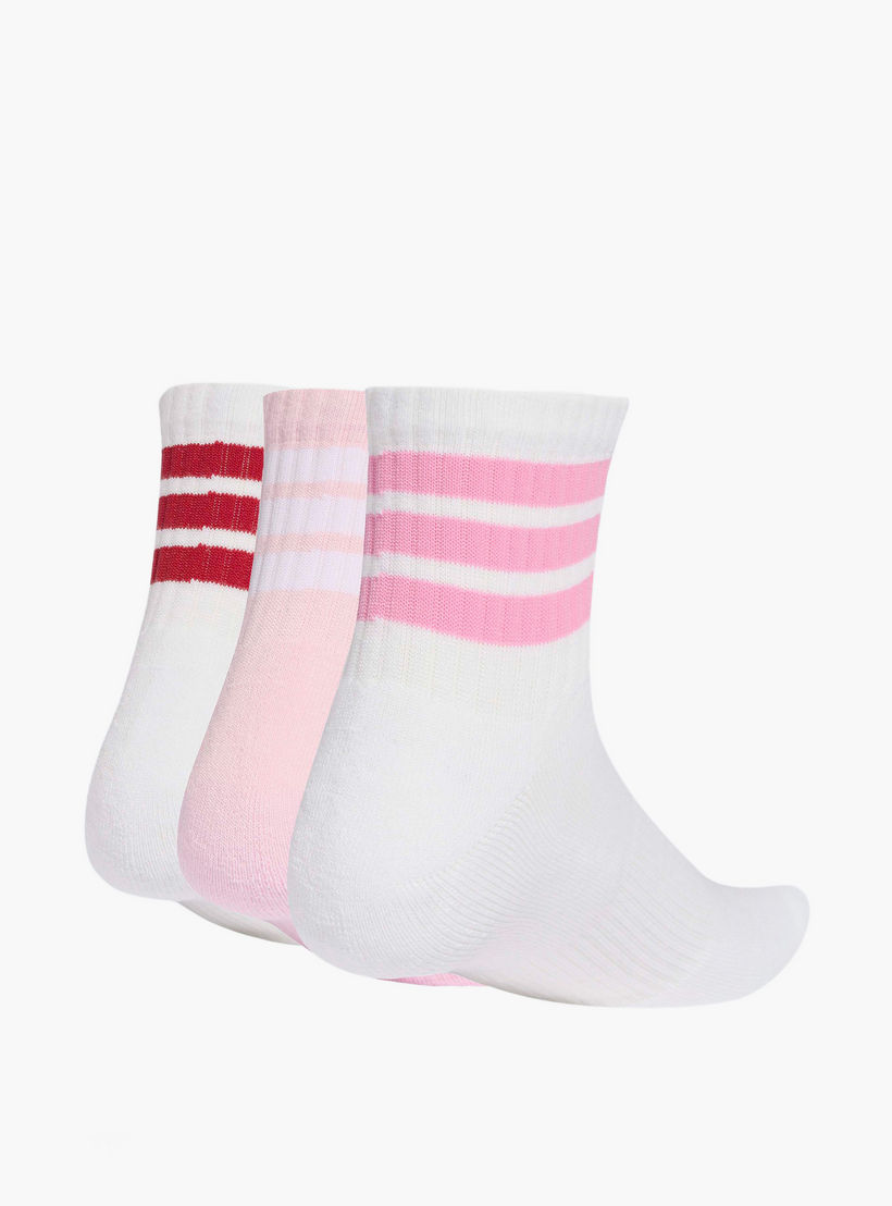 جوارب مبطنة بقصة متوسطة وبـ 3 خطوط للرجال من أديداس - طقم من 3 أزواج-men-socks-image-2