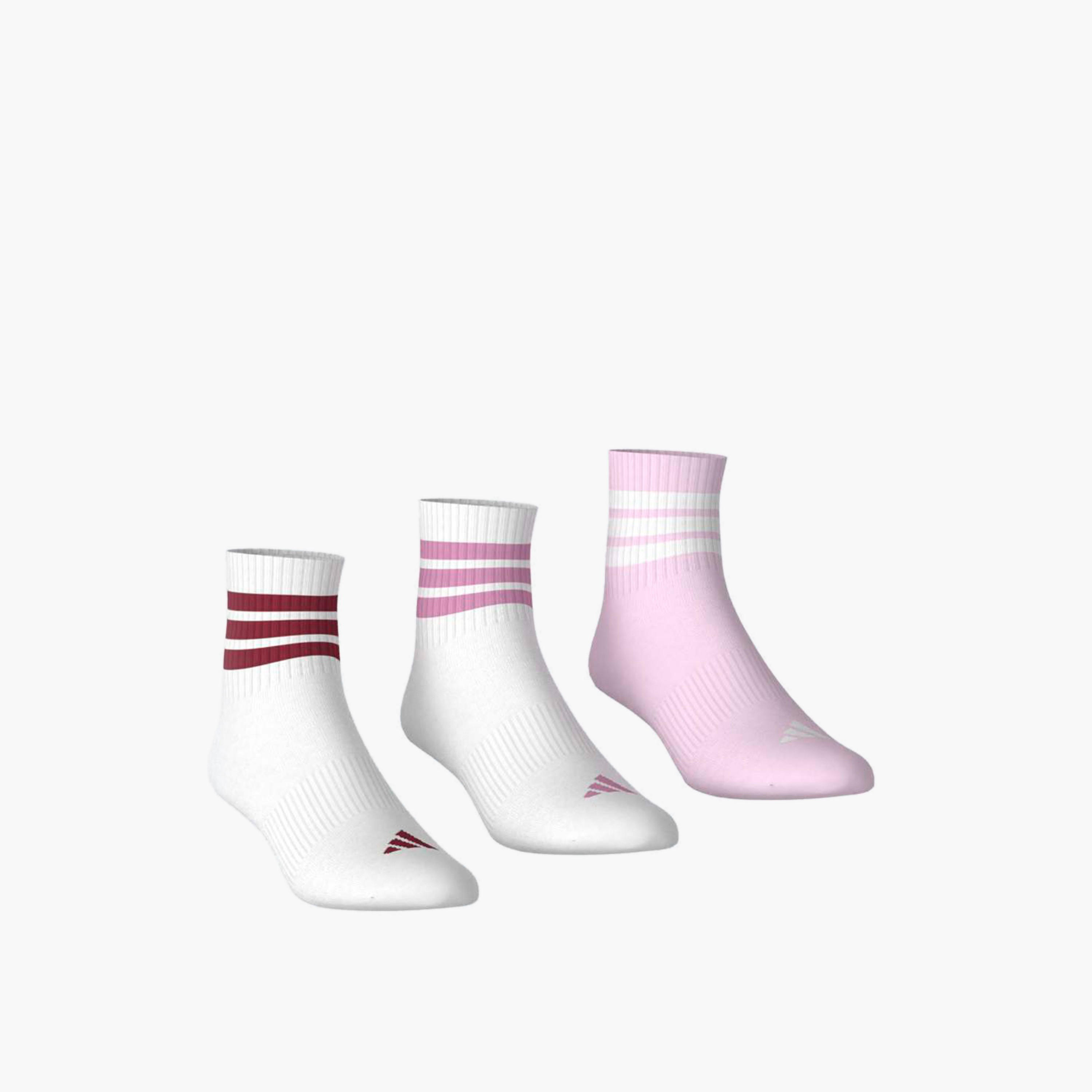 جوارب مبطنة بقصة متوسطة وبـ 3 خطوط للرجال من أديداس - طقم من 3 أزواج-men-socks-image-3