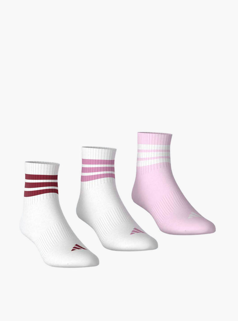 جوارب مبطنة بقصة متوسطة وبـ 3 خطوط للرجال من أديداس - طقم من 3 أزواج-men-socks-image-3