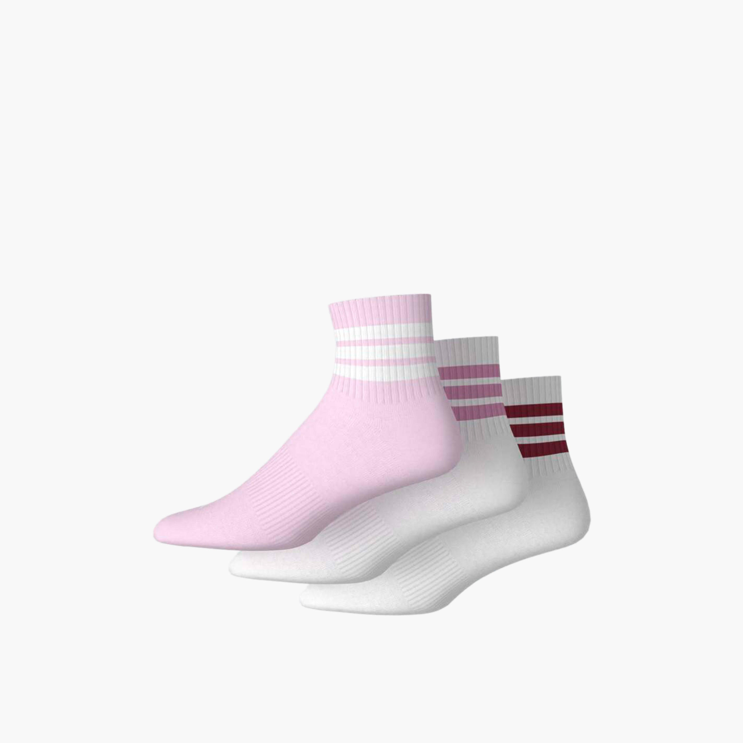 جوارب مبطنة بقصة متوسطة وبـ 3 خطوط للرجال من أديداس - طقم من 3 أزواج-men-socks-image-7