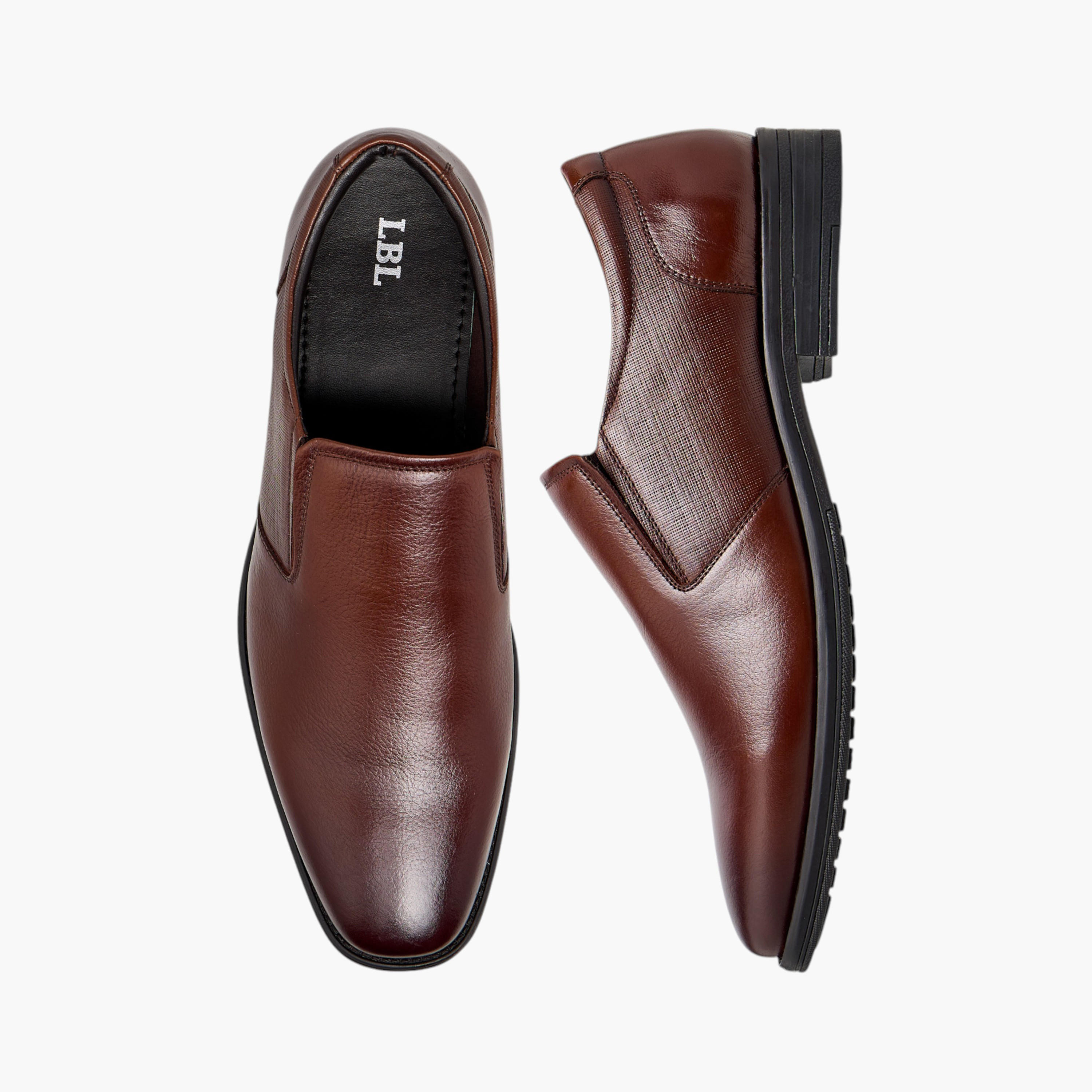 LBL by Shoexpress Textured Slip-On Loafers-men-shoes-formalshoes-image-1