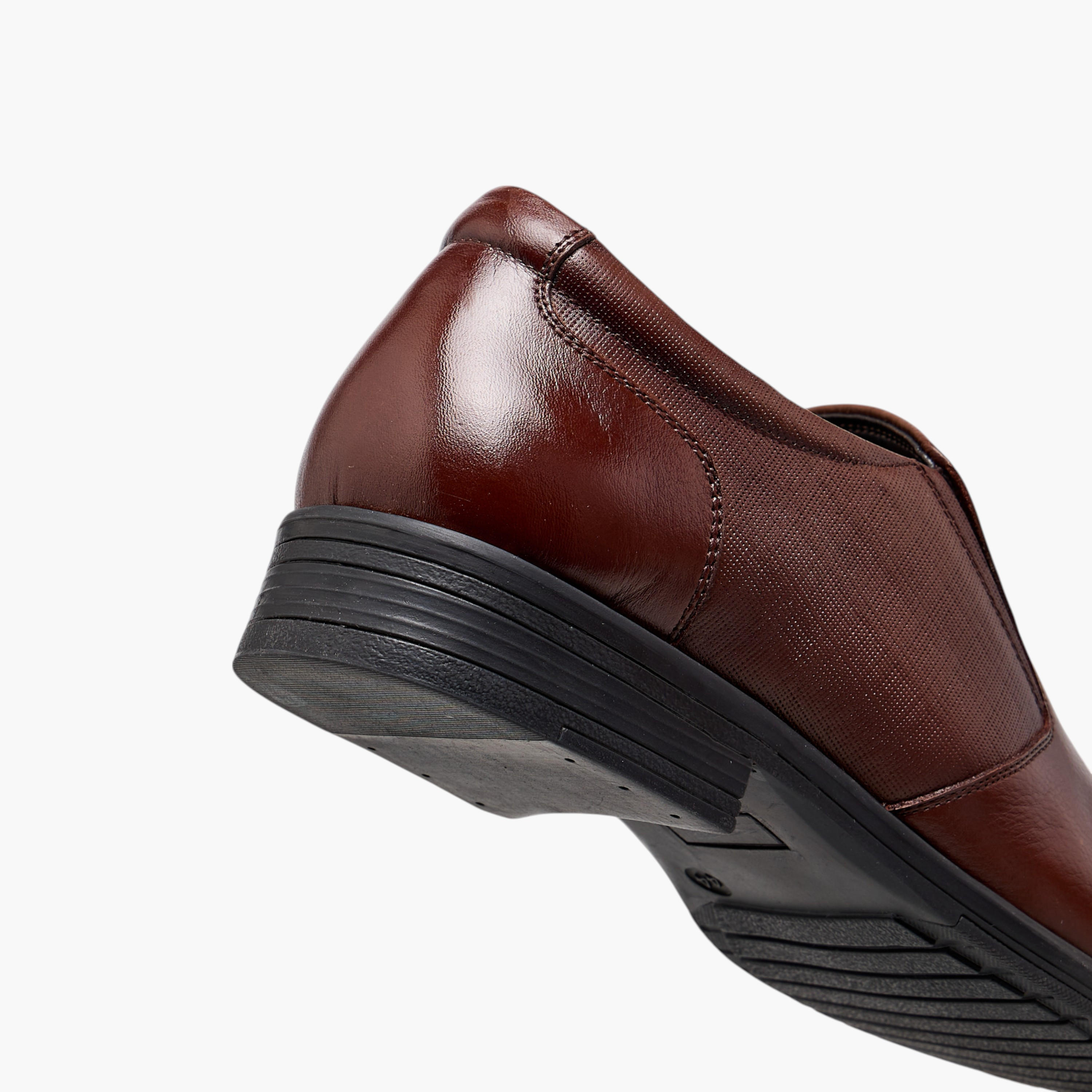 LBL by Shoexpress Textured Slip-On Loafers-men-shoes-formalshoes-image-5