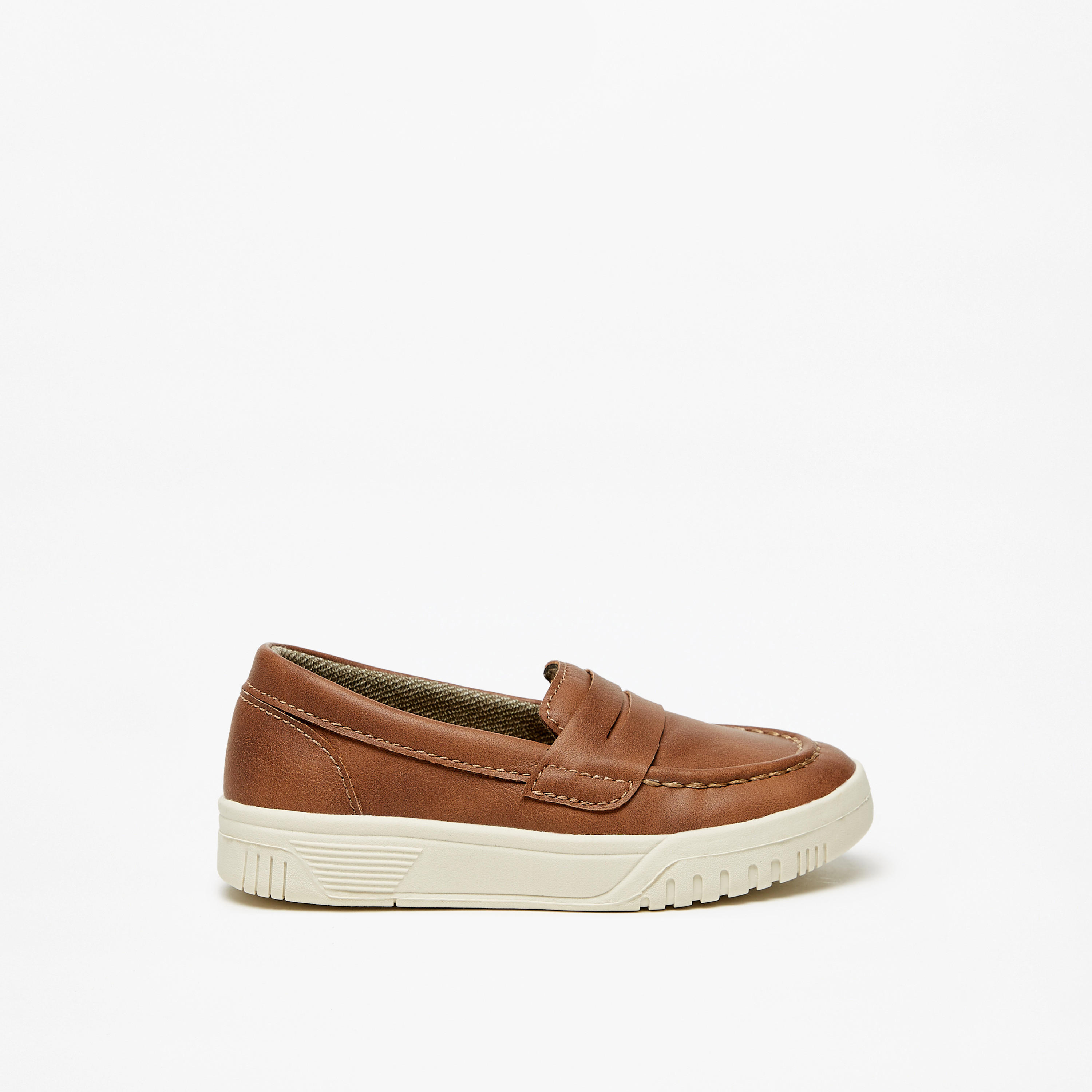 LBL by Shoexpress Solid Slip-On Loafers-boys-shoes-loafers-image-3