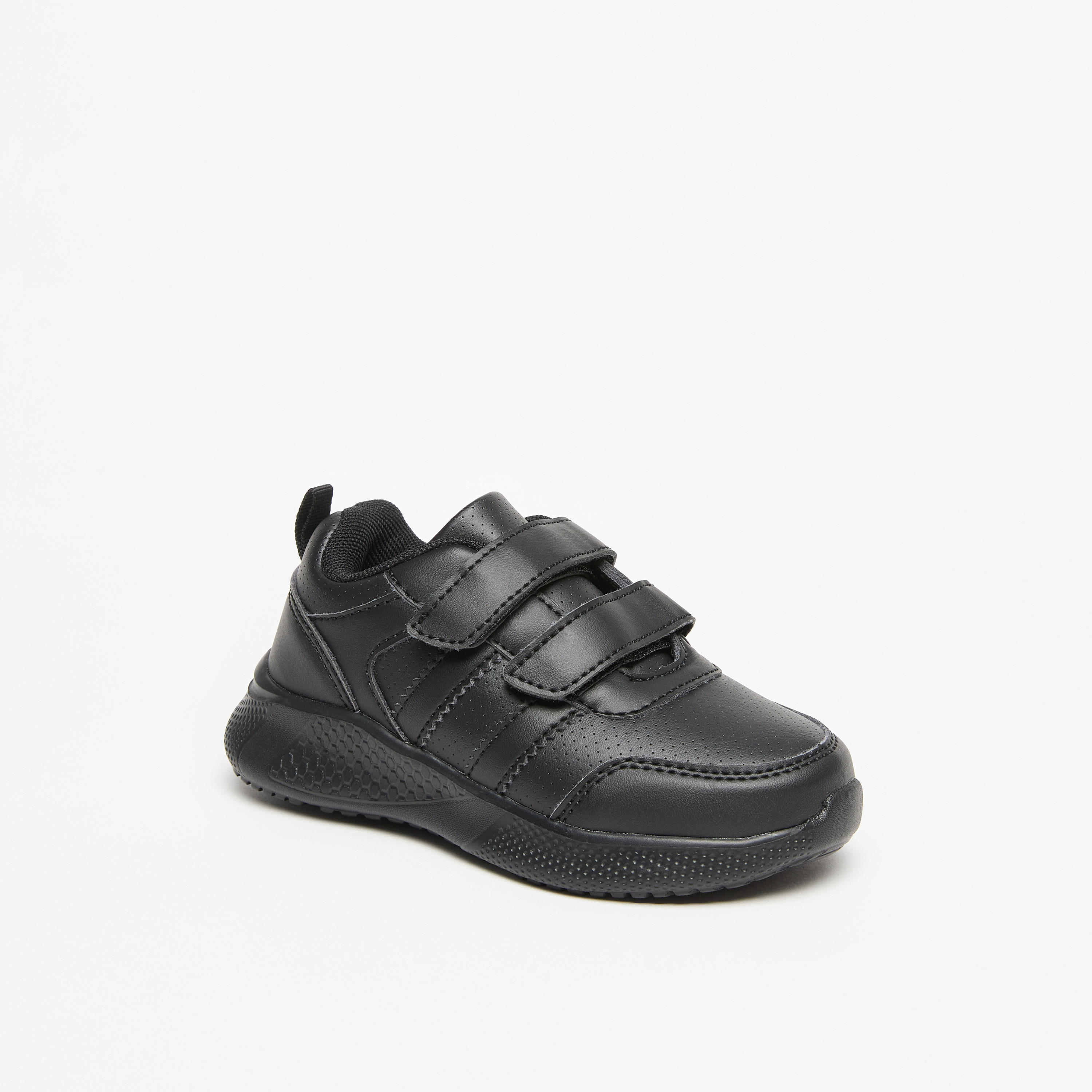 LBL by Shoexpress Kids Solid School Shoes with Hook and Loop Closure-boys-shoes-schoolshoes-image-1