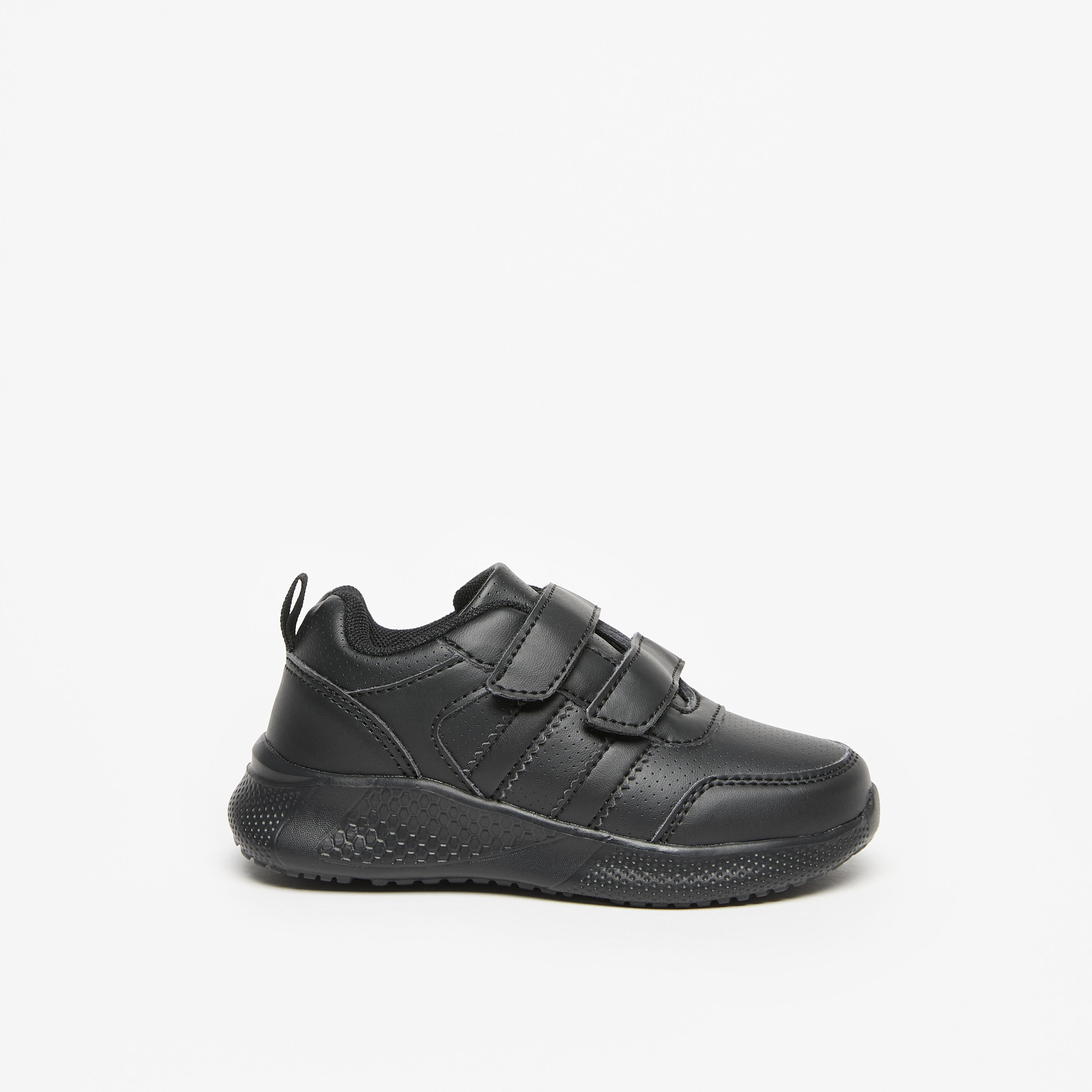 LBL by Shoexpress Kids Solid School Shoes with Hook and Loop Closure-boys-shoes-schoolshoes-image-2