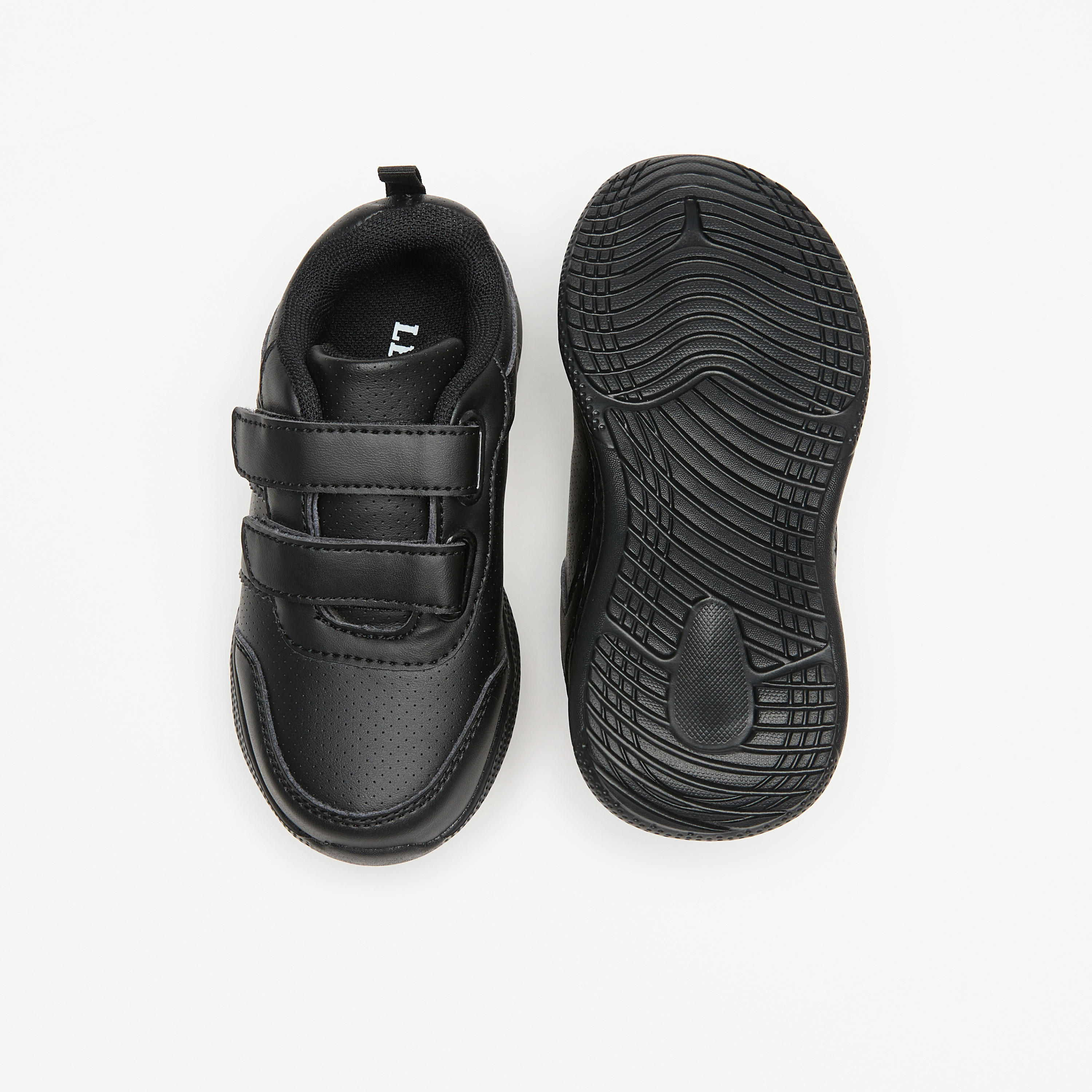LBL by Shoexpress Kids Solid School Shoes with Hook and Loop Closure-boys-shoes-schoolshoes-image-4
