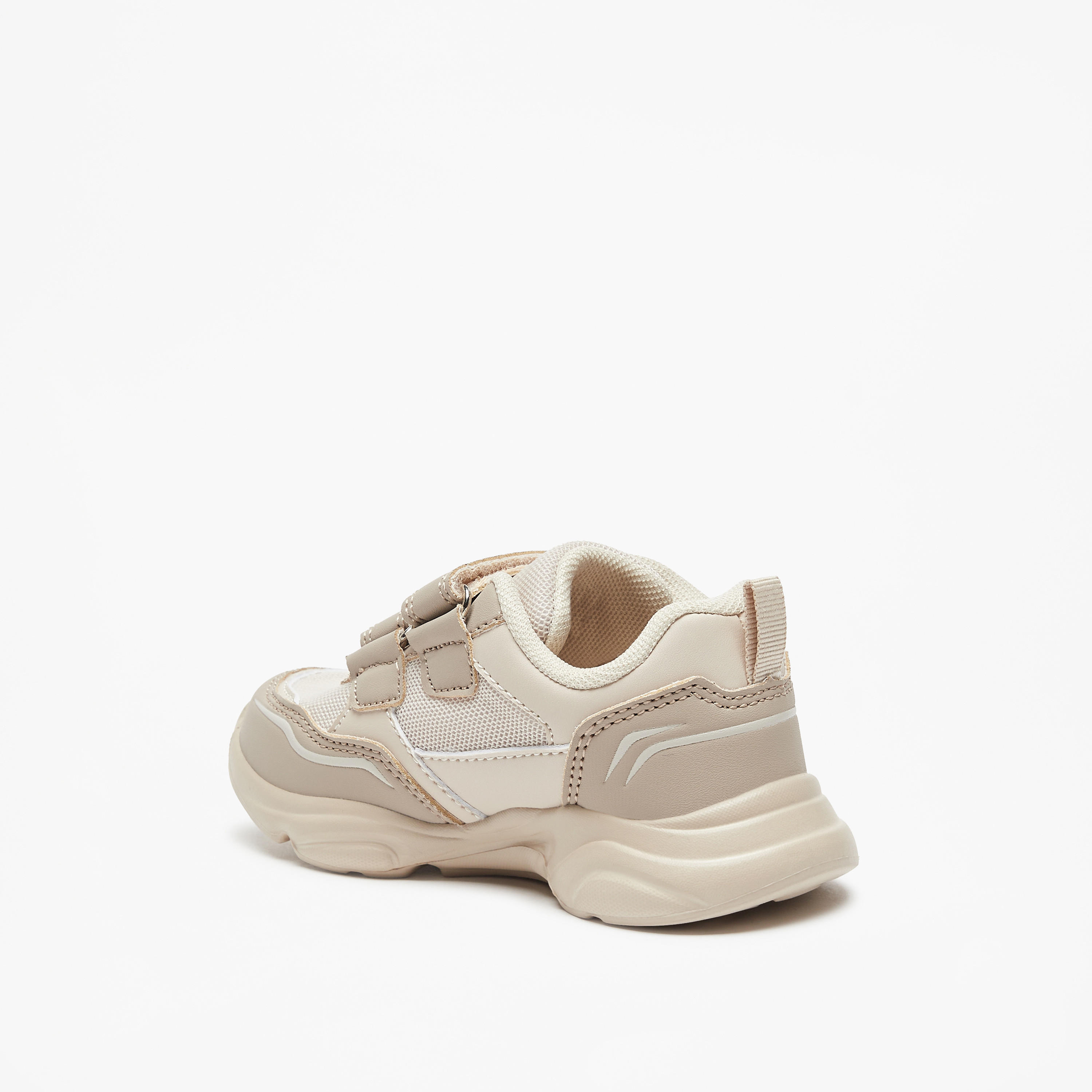 Mesh Textured Sneakers with Hook and Loop Closure-boys-shoes-schoolshoes-image-2