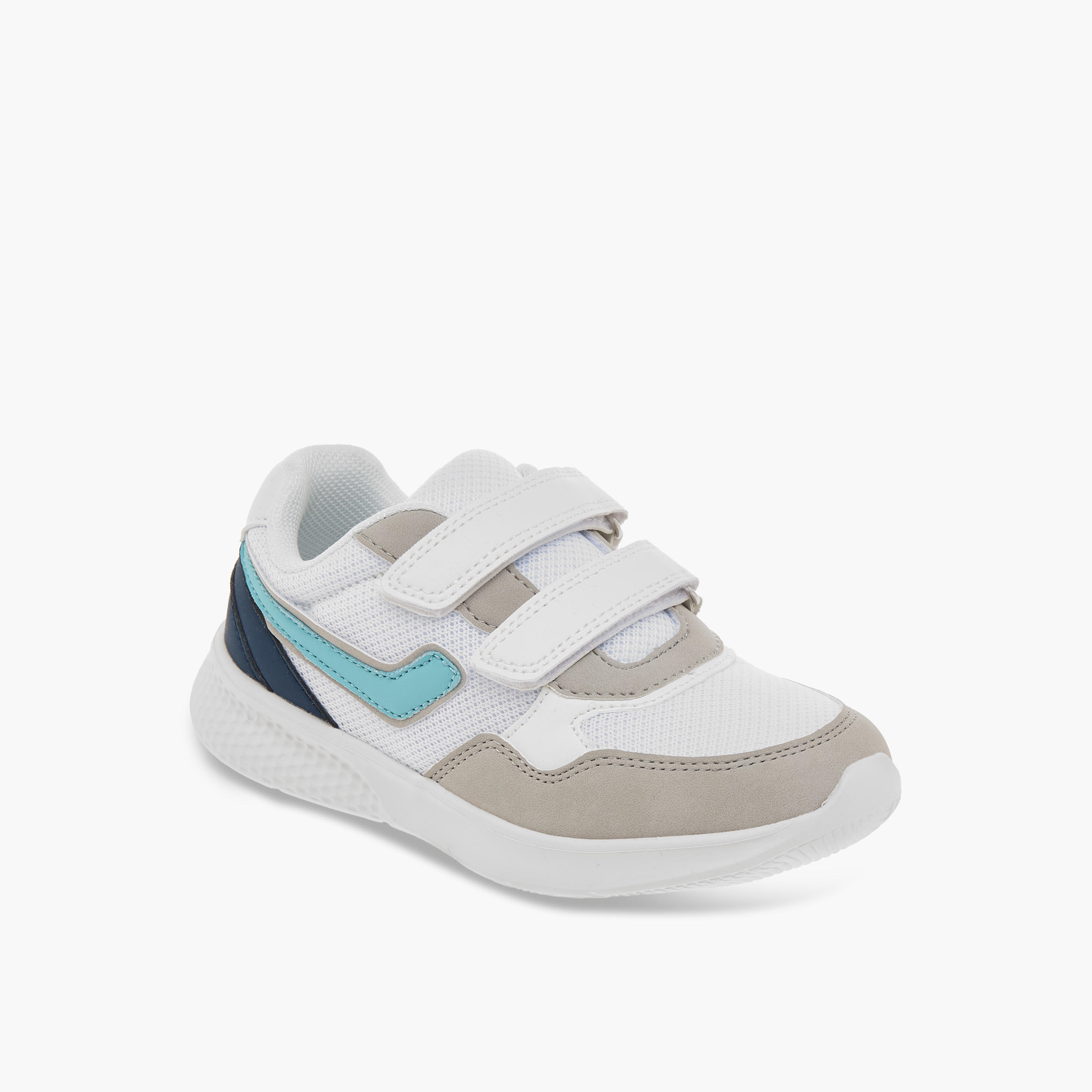 LBL by Shoexpress Colourblock Sneakers with Hook and Loop Closure-boys-shoes-schoolshoes-image-2
