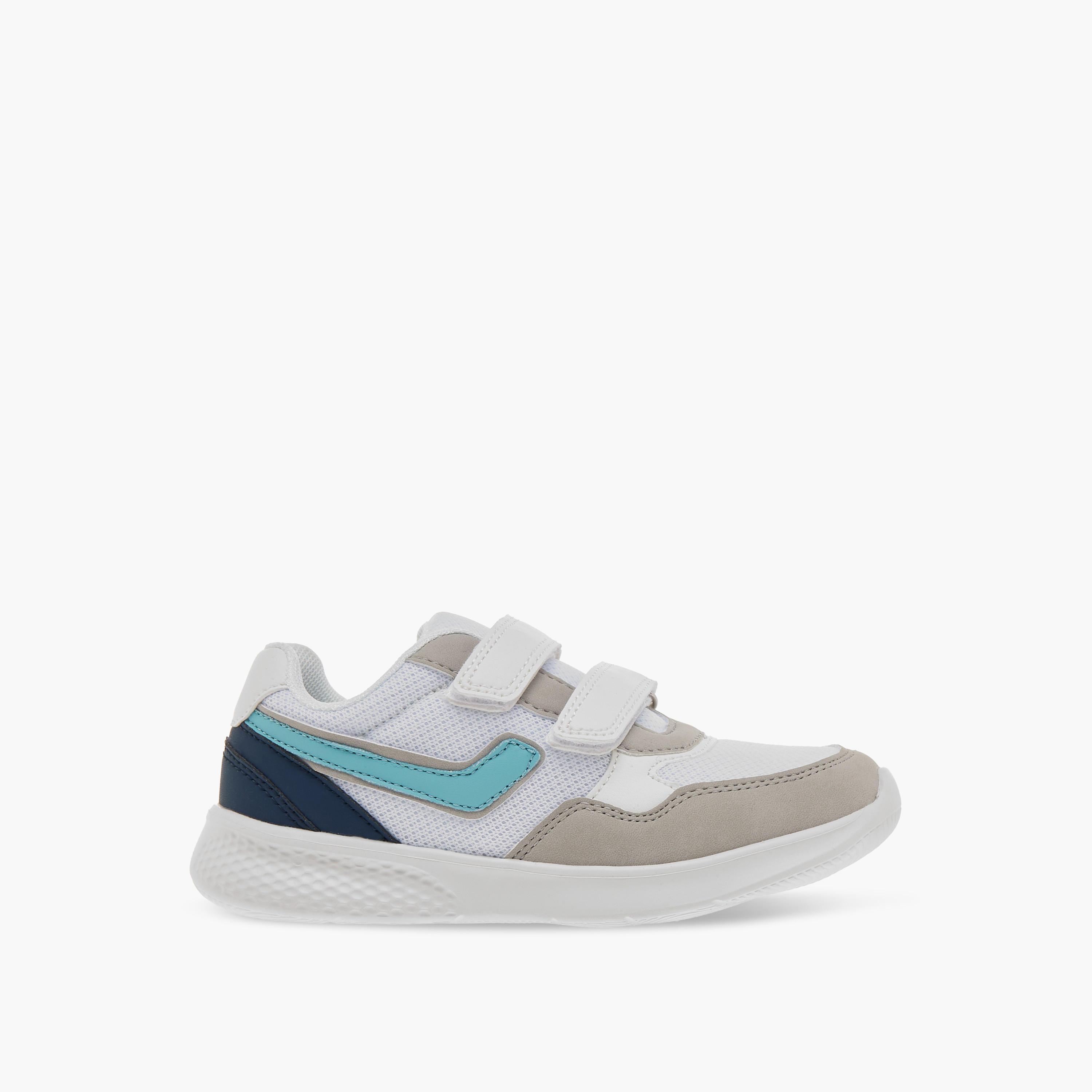 LBL by Shoexpress Colourblock Sneakers with Hook and Loop Closure-boys-shoes-schoolshoes-image-3