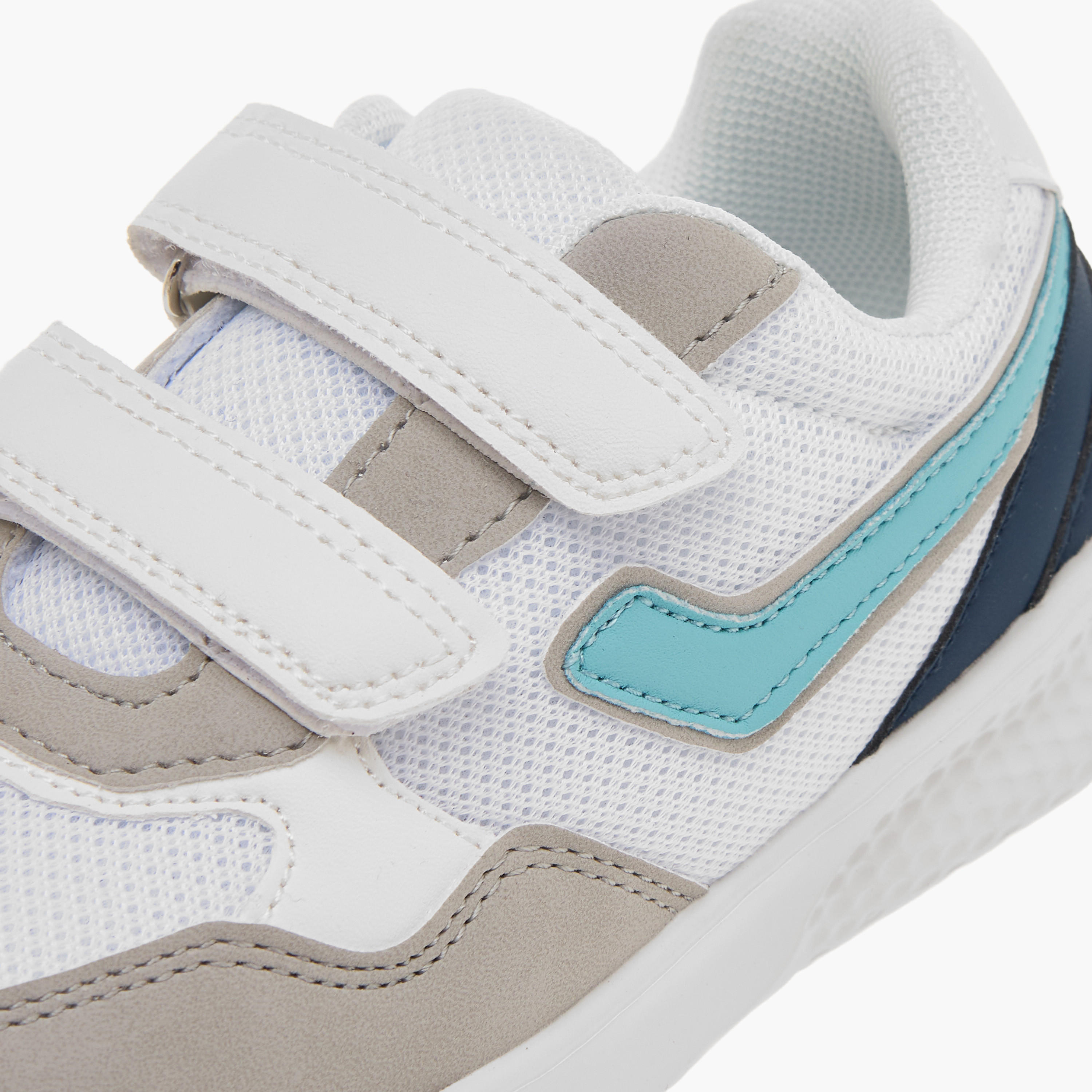 LBL by Shoexpress Colourblock Sneakers with Hook and Loop Closure-boys-shoes-schoolshoes-image-4