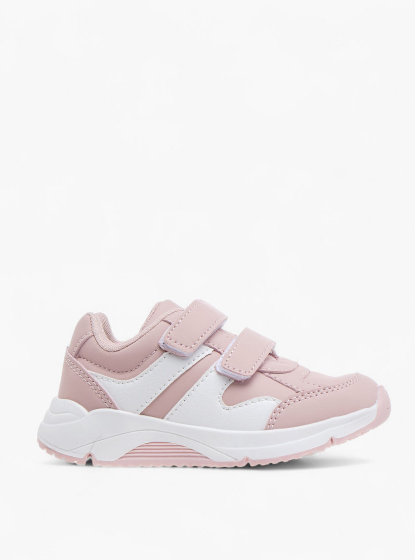 Flora Bella Panelled Sneakers with Hook and Loop Closure-girls-shoes-sneakers-image-3